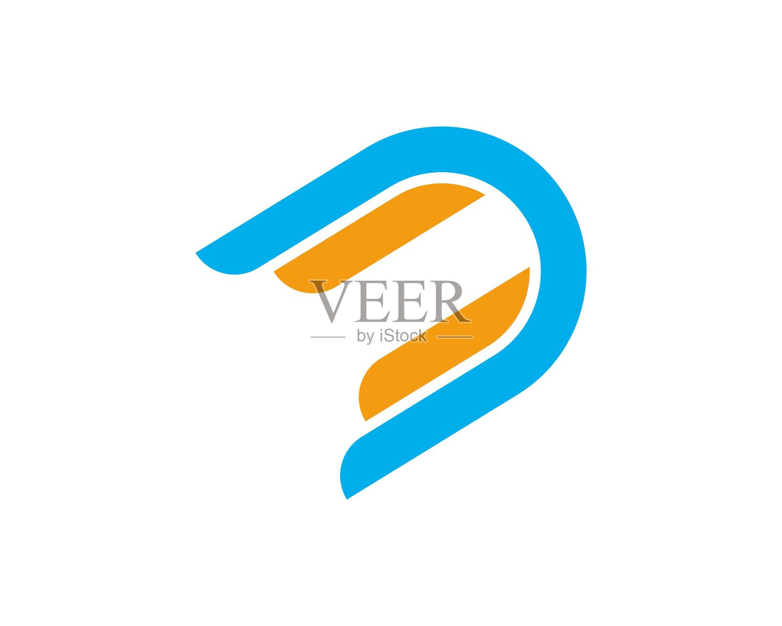 抽象的形状与蓝色和金色插画图片素材