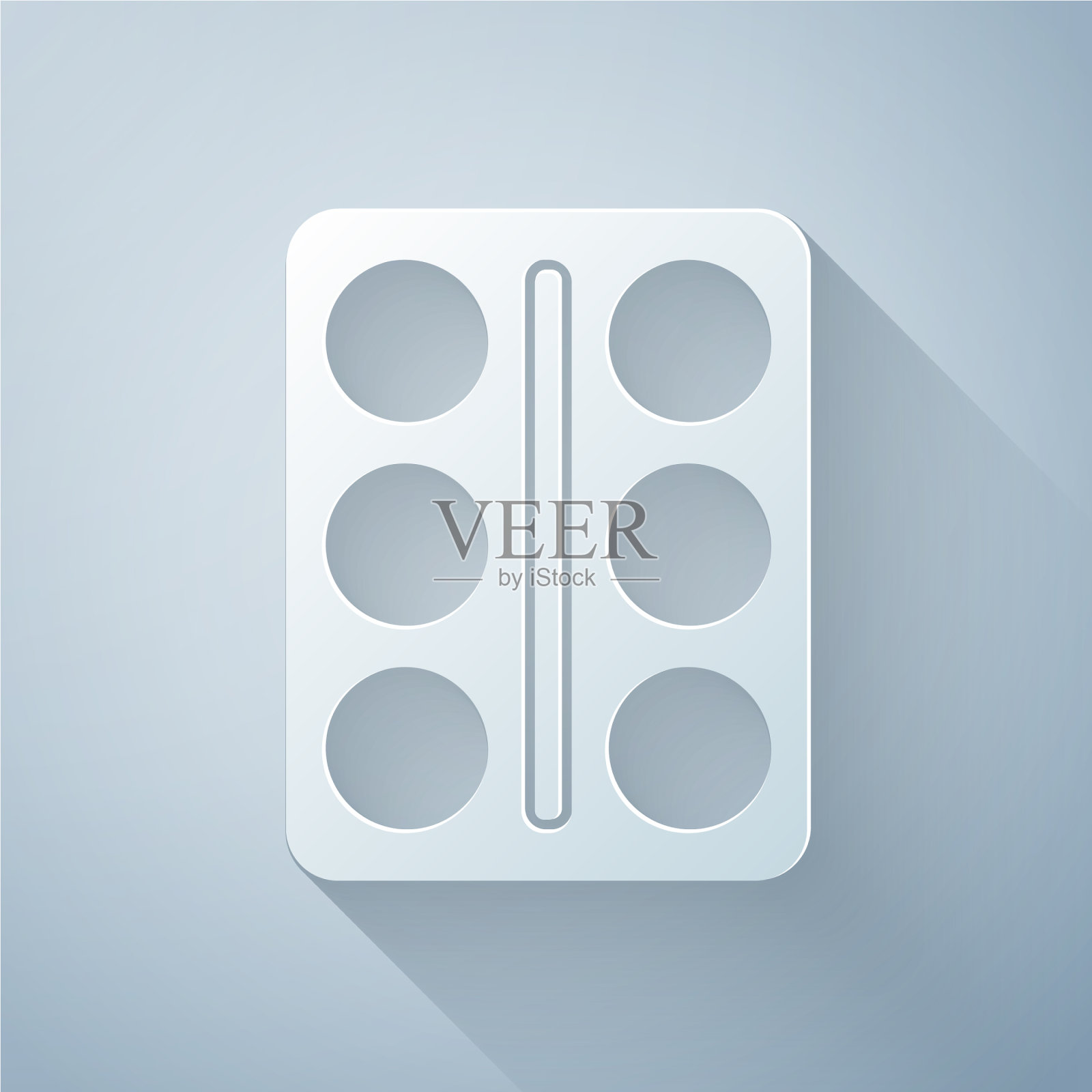 剪纸眼影调色板刷图标插画图片素材