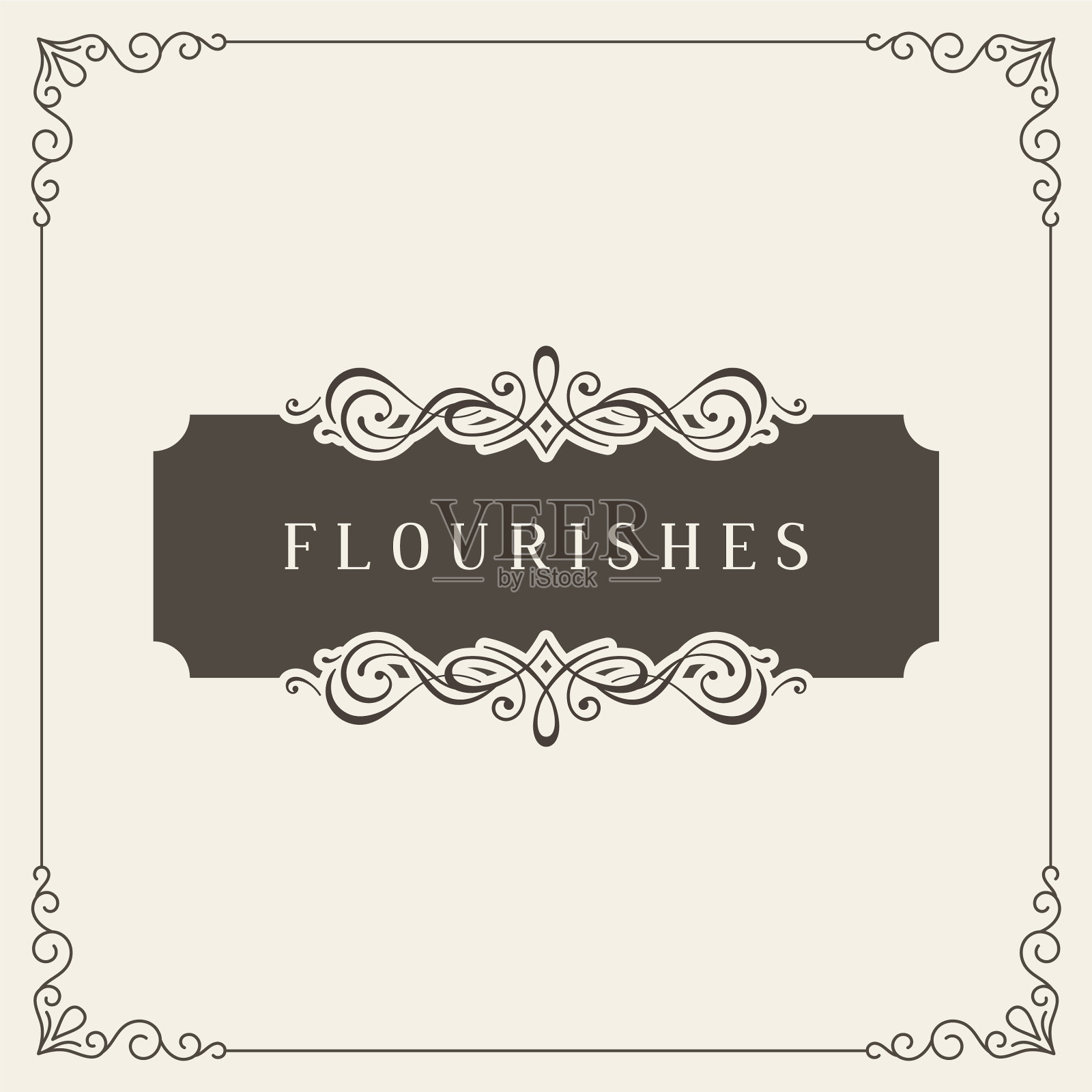 花架复古装饰贺卡插画图片素材