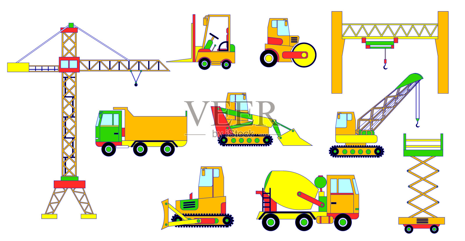 建筑设备插画图片素材