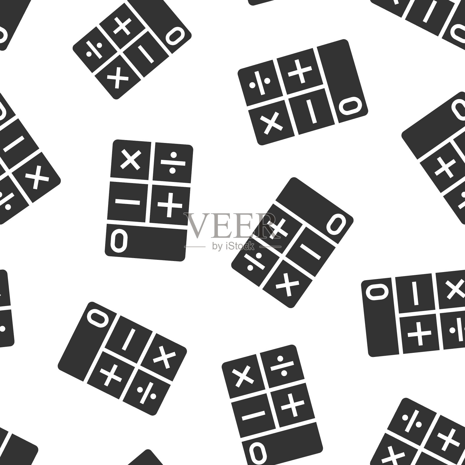 计算器图标在平面风格。计算矢量图上的白色孤立背景。计算无缝模式的业务概念。插画图片素材