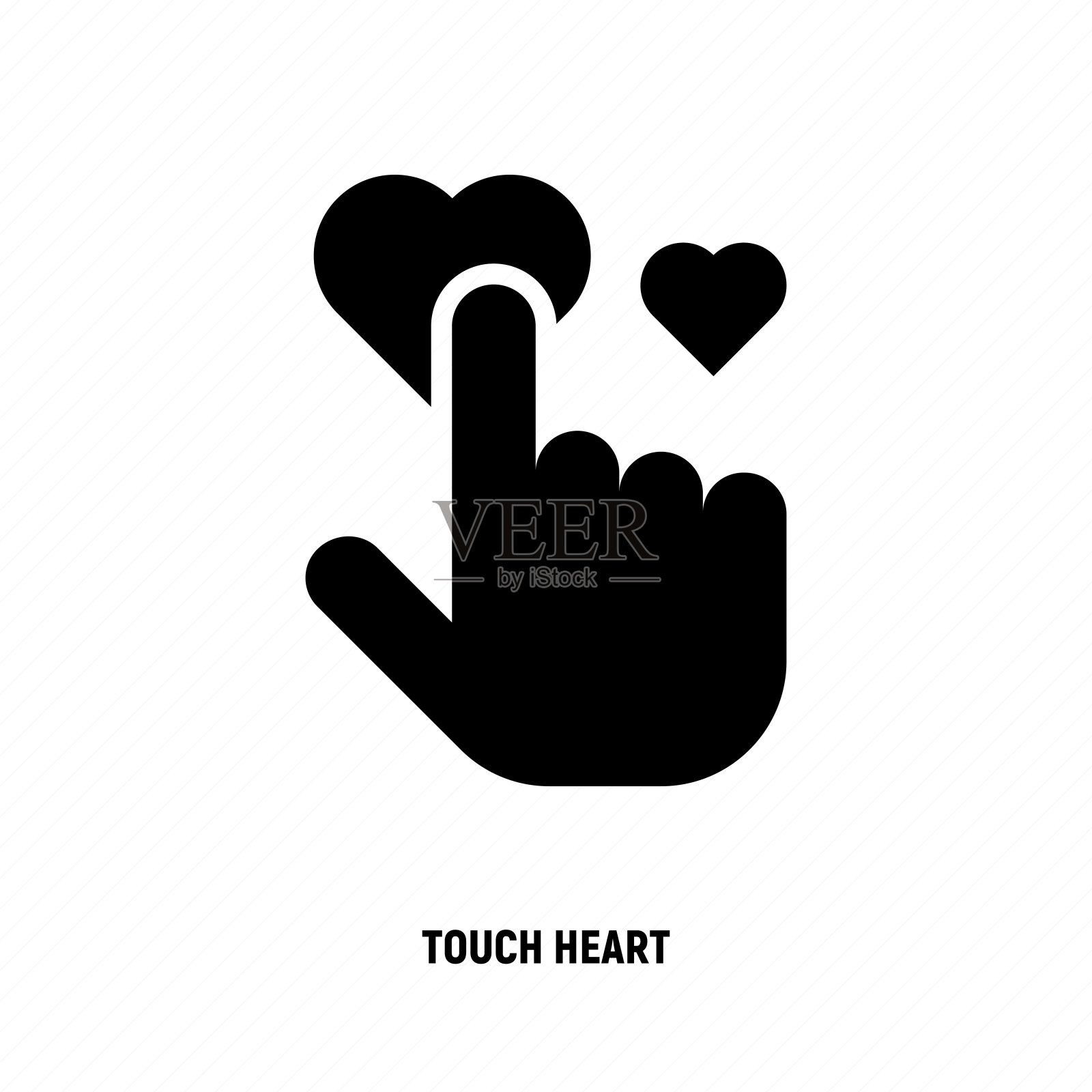 人手推心，爱情象征婚礼，情人节。手的姿势。细线矢量图。插画图片素材