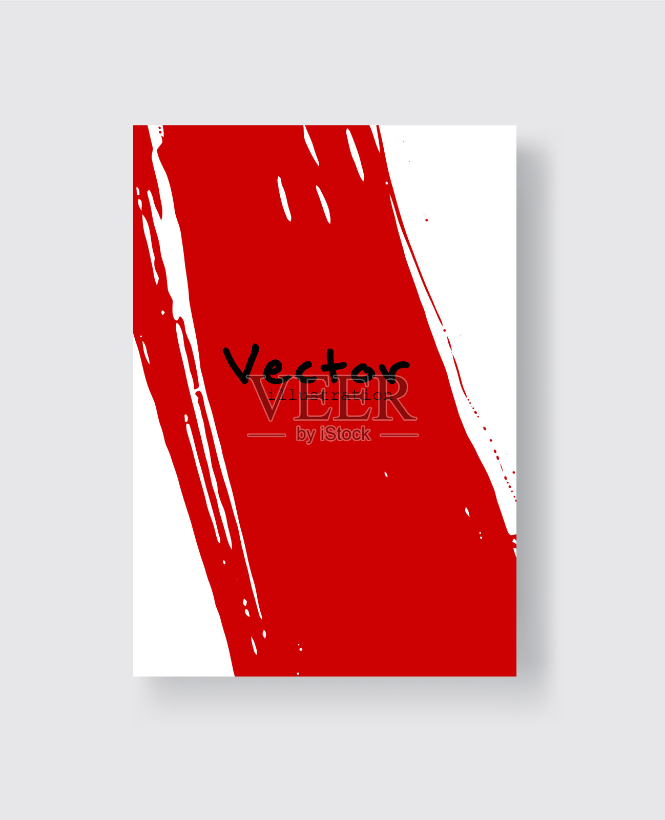 抽象的墨刷条幅与垃圾效果插画图片素材