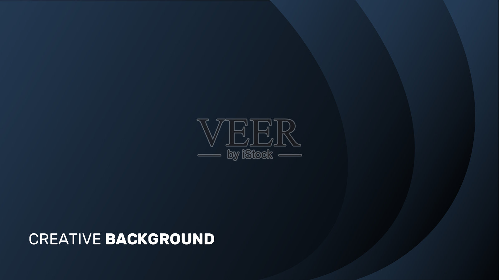 水平现代蓝色旗帜样式与梯度插画图片素材