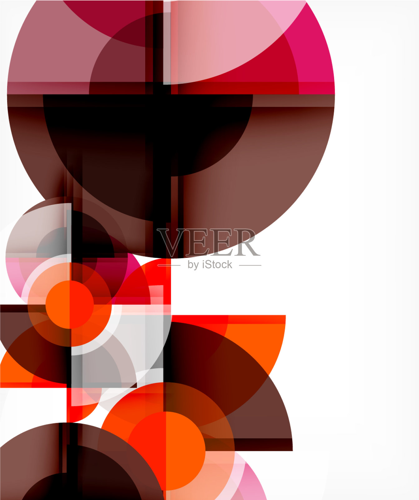 抽象背景圆和三角形设计插画图片素材