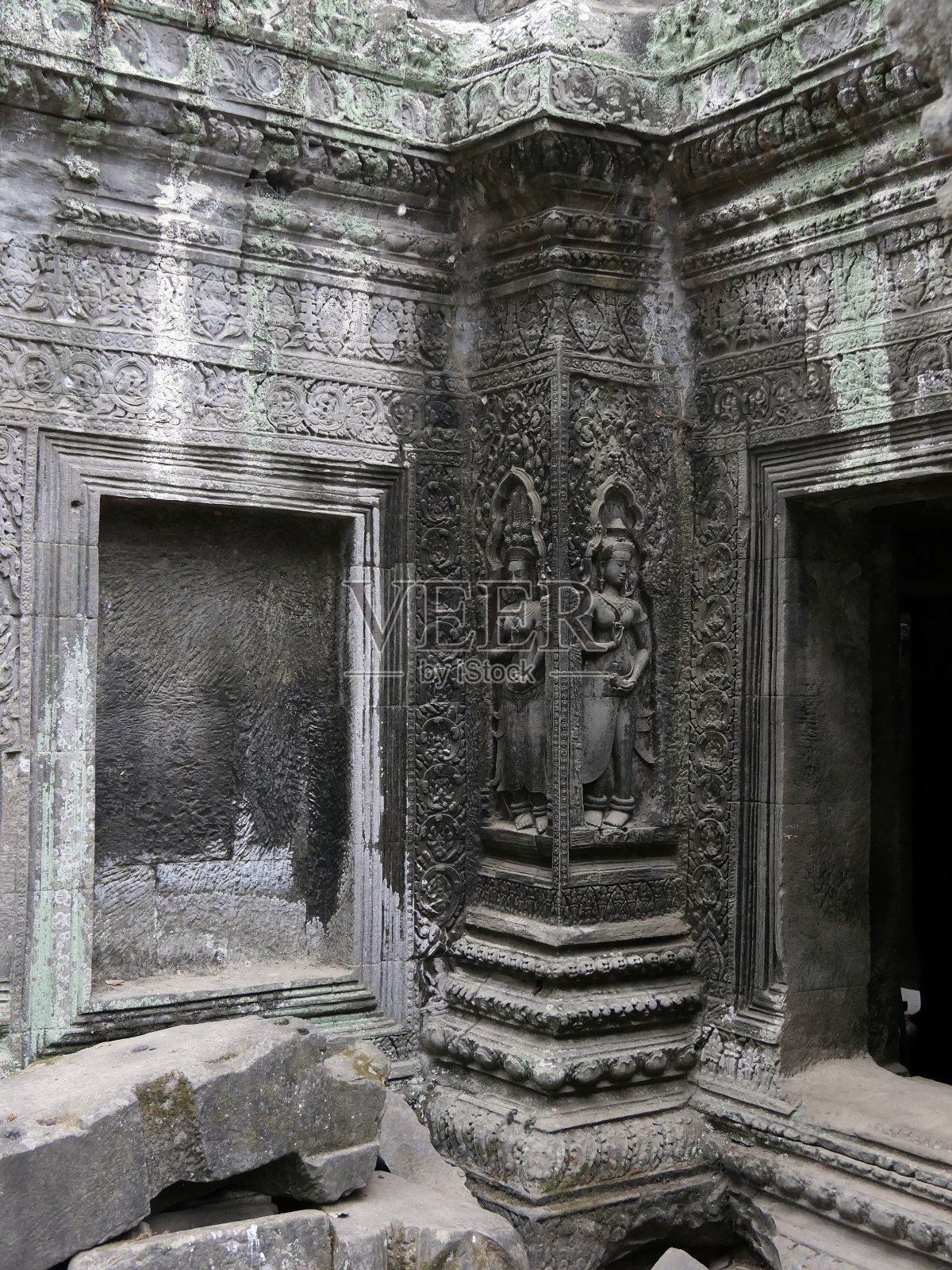 柬埔寨暹粒省塔普隆寺遗址，吴哥窟庙宇建筑群于1192年被联合国教科文组织列为世界遗产，由柬埔寨国王耶跋摩七世于1186年建造照片摄影图片