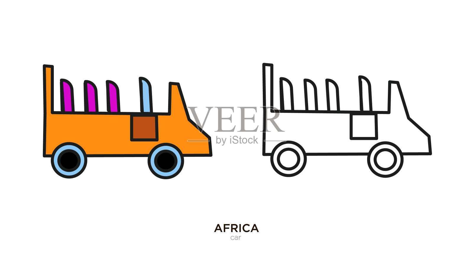 非洲文化插画图片素材