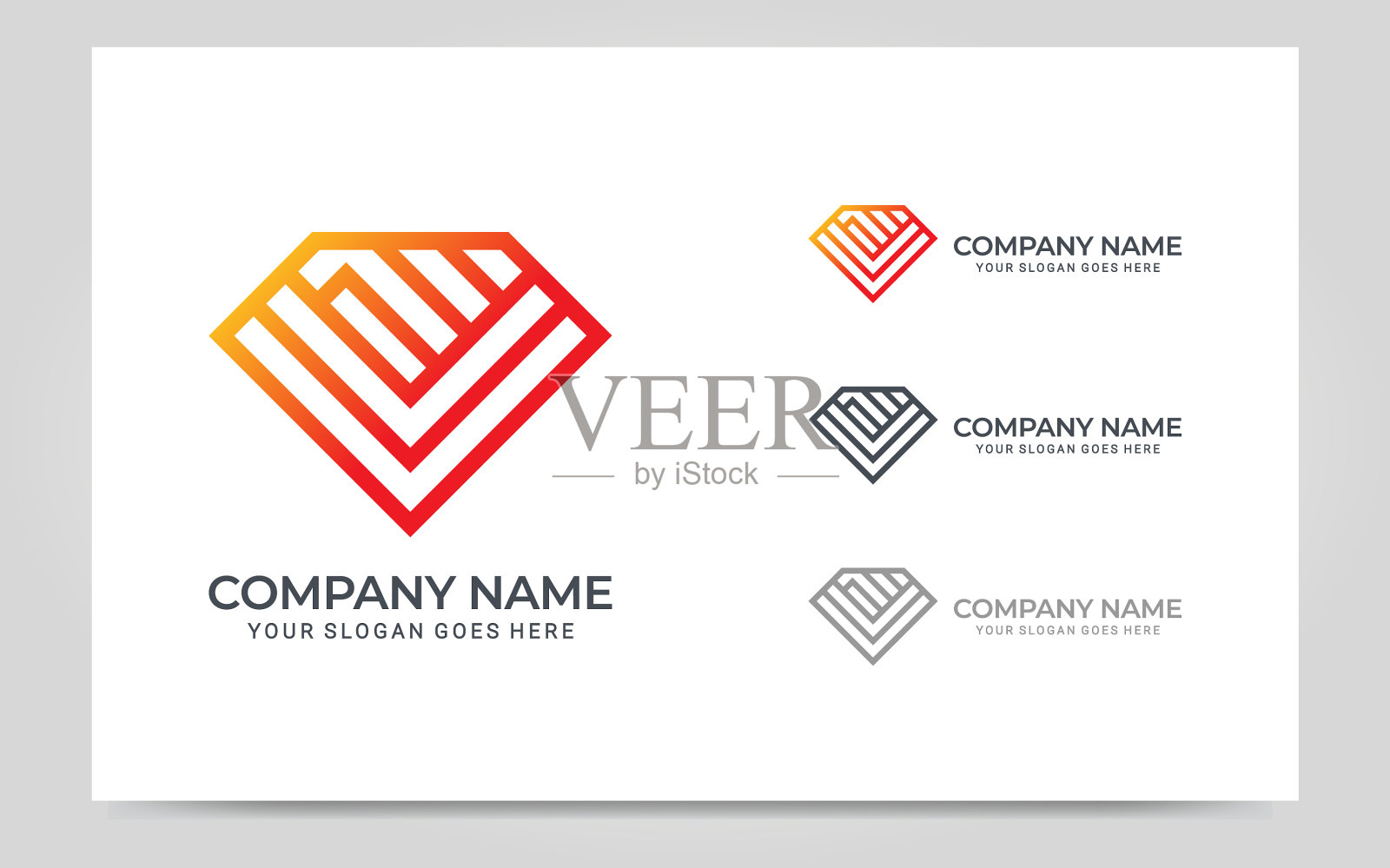 现代几何抽象标志设计可编辑插画图片素材