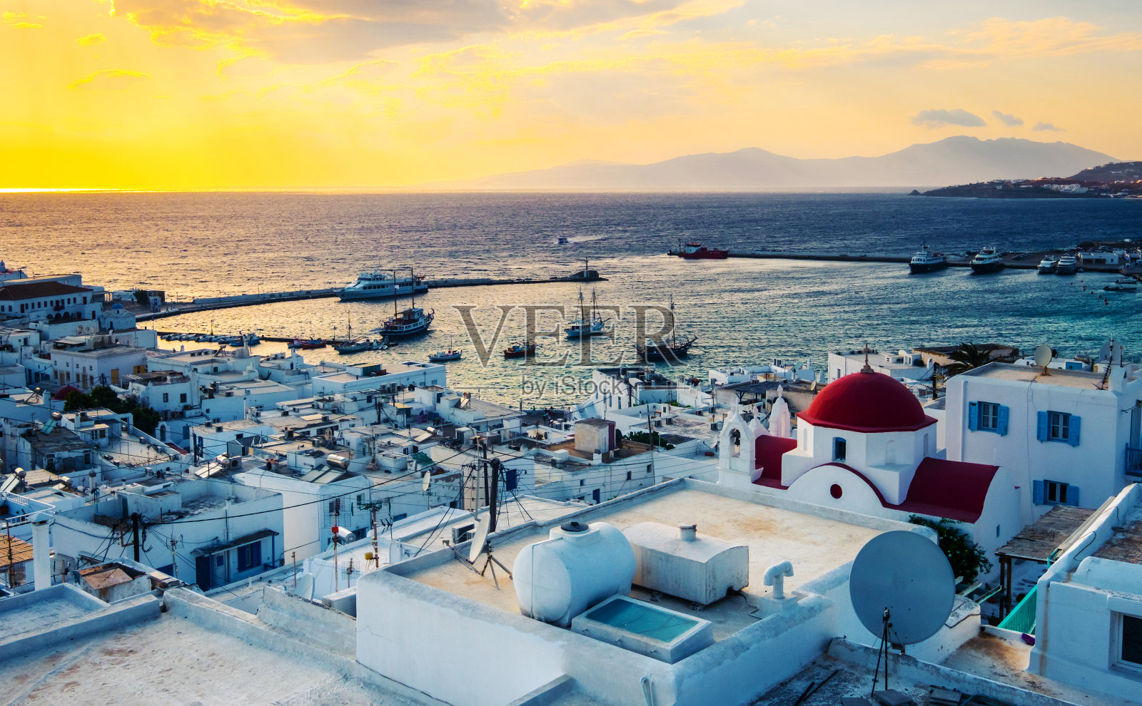 传统的希腊教会照片摄影图片