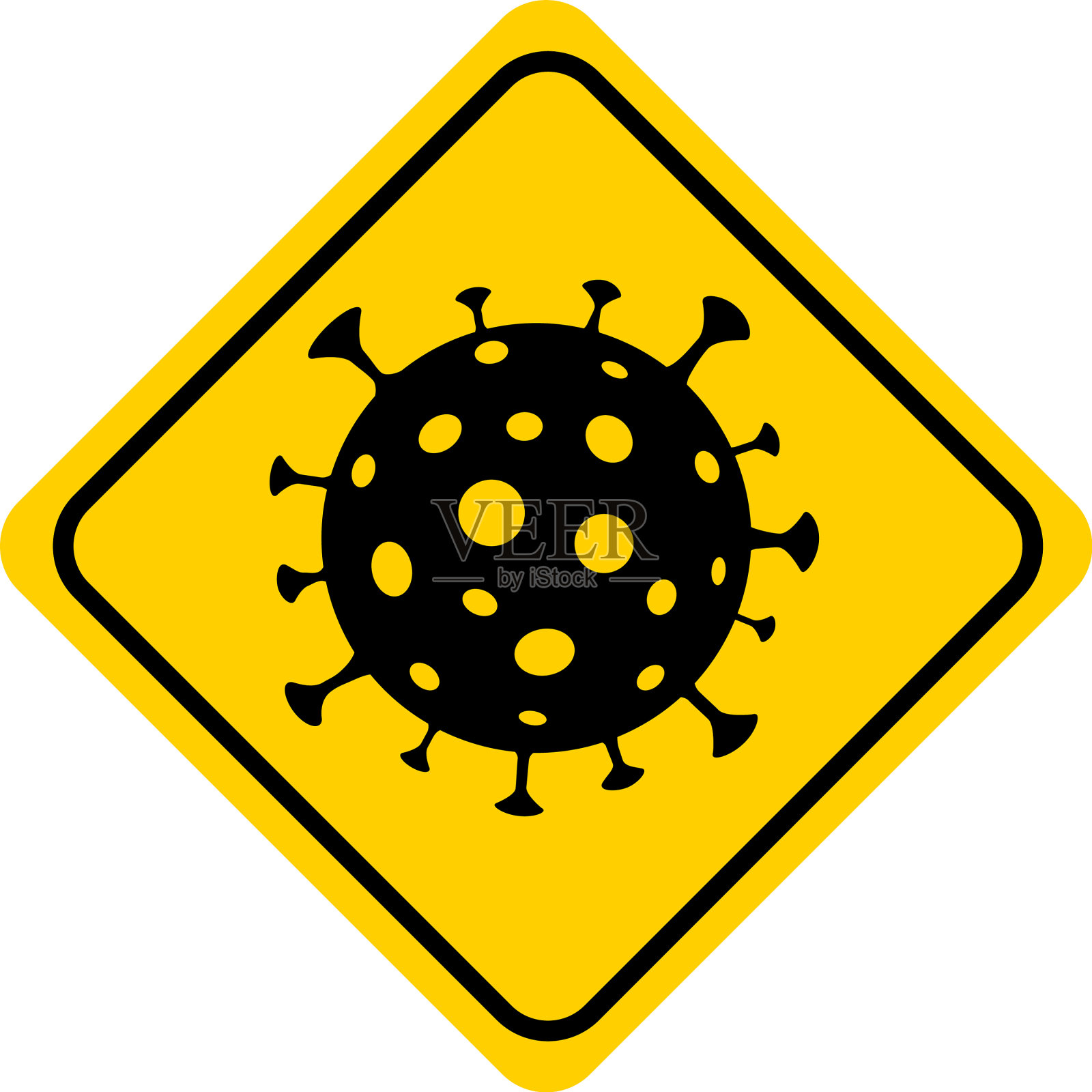 病毒COVID-19警告冠状病毒图标平网设计元素图片