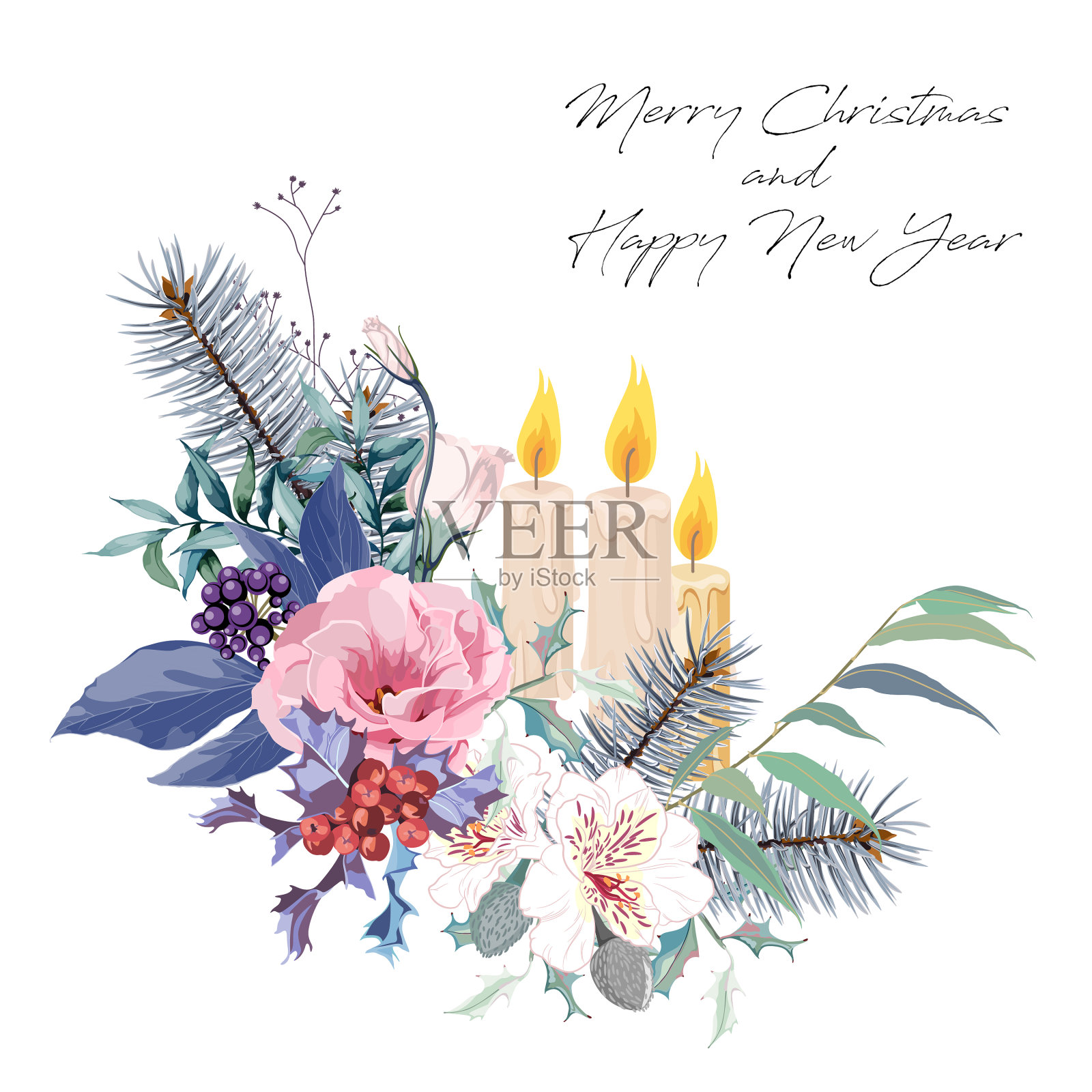 圣诞宴会安排插画图片素材