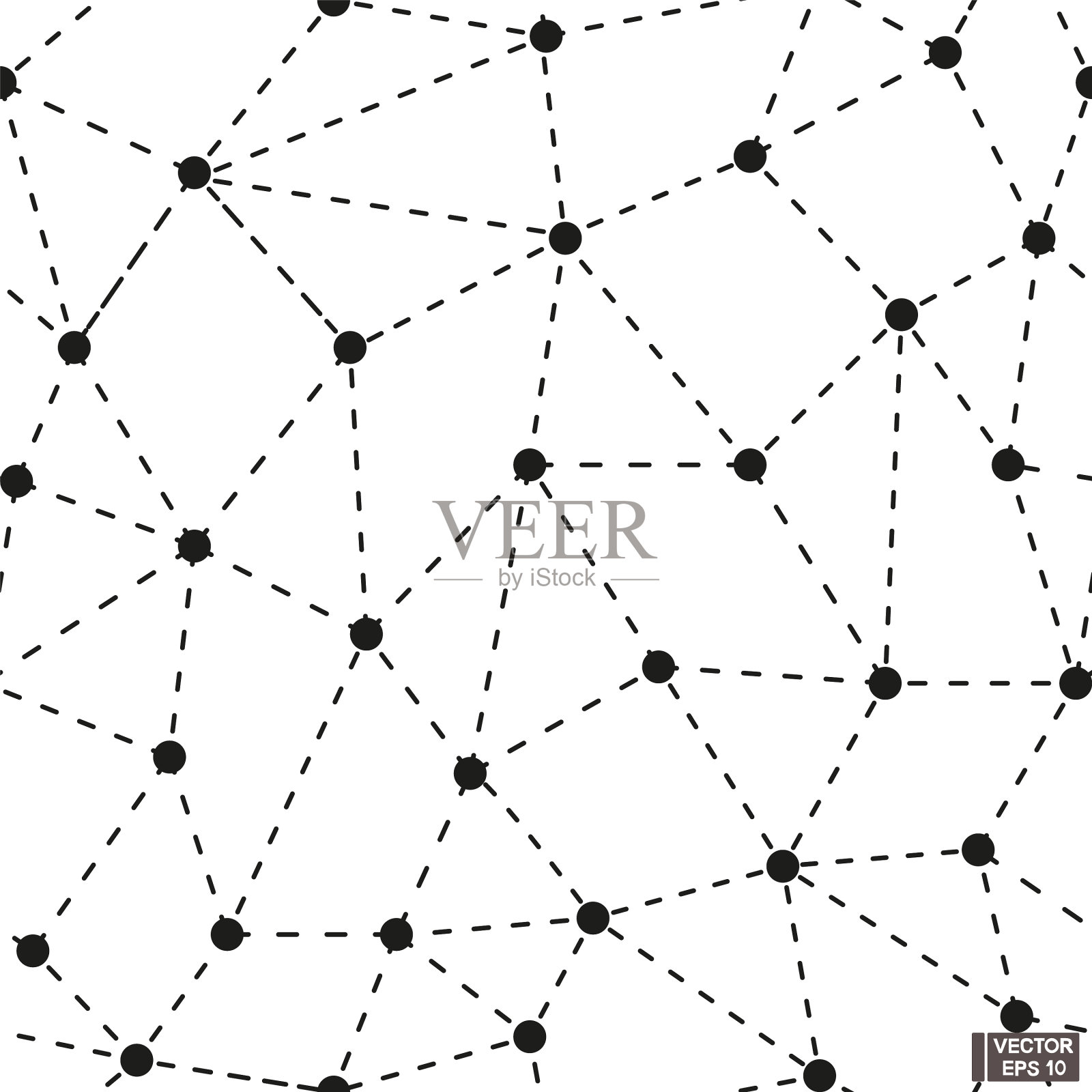 几何纹理与线和点无缝插画图片素材