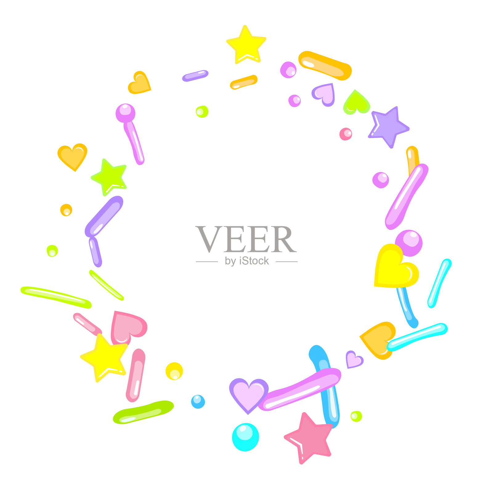 撒上颗粒状的纸杯蛋糕、甜点和面包房的纸屑插画图片素材