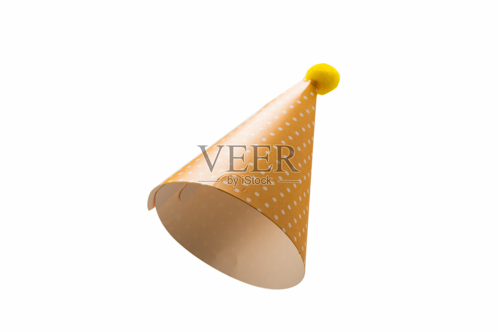 缤纷的生日帽孤立在白色照片摄影图片