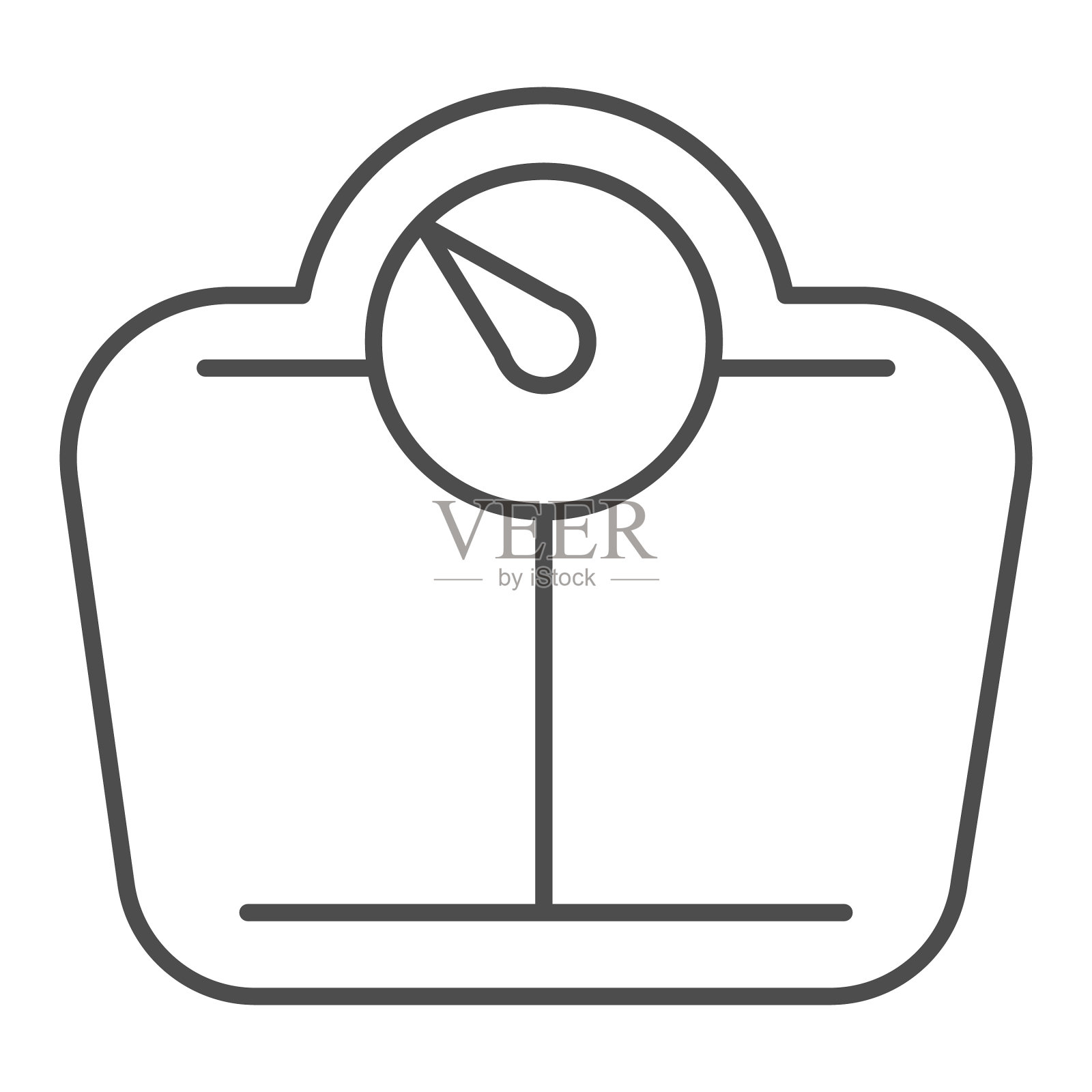 脚刻度线和固体图标适合度刻度图标素材