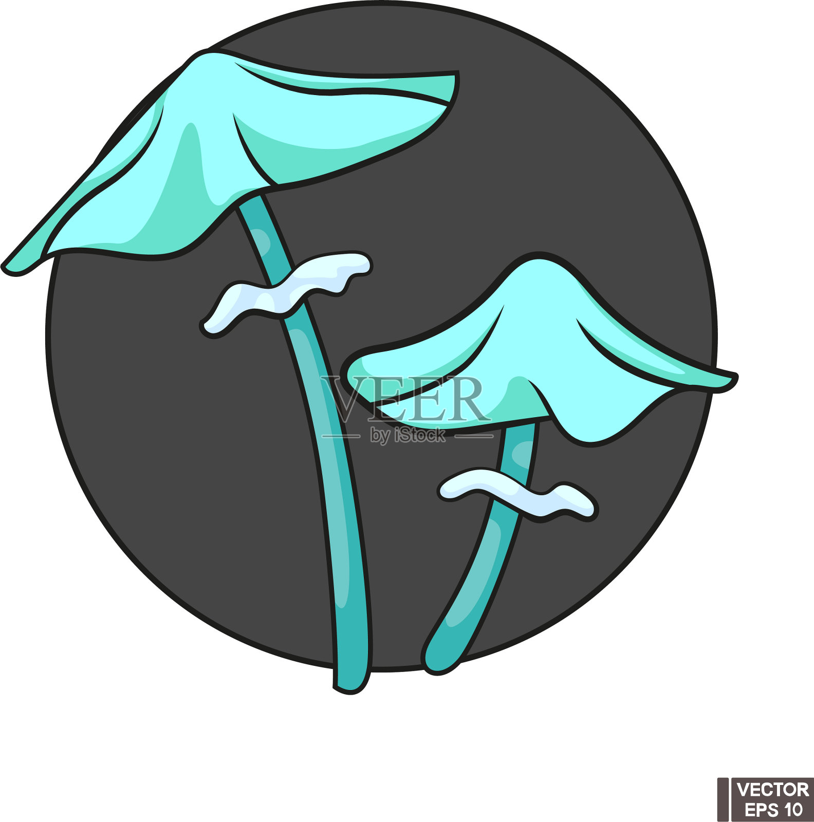 万圣节偶像魔术蘑菇插画图片素材