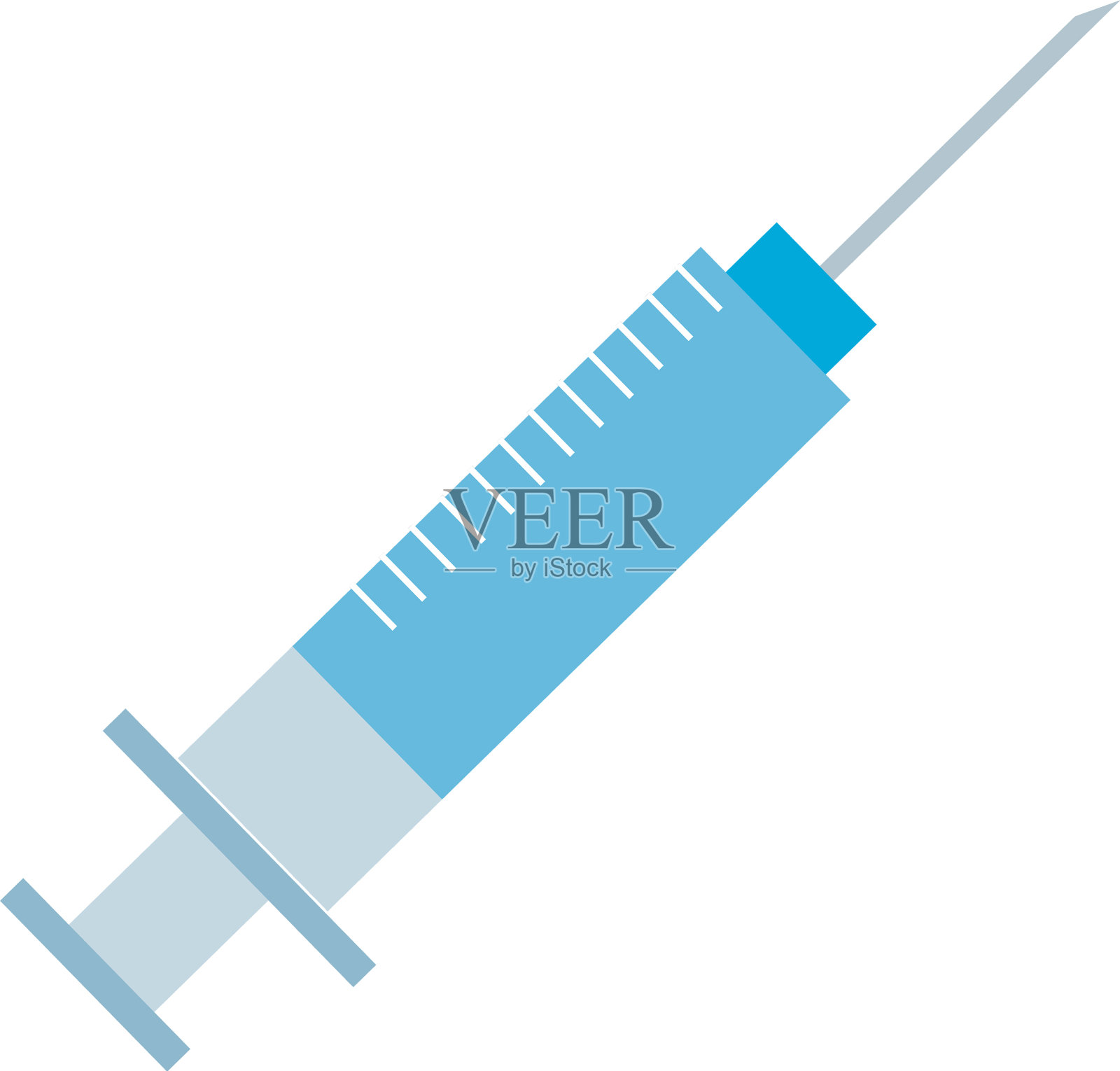 注射器平面风格图标设计元素图片