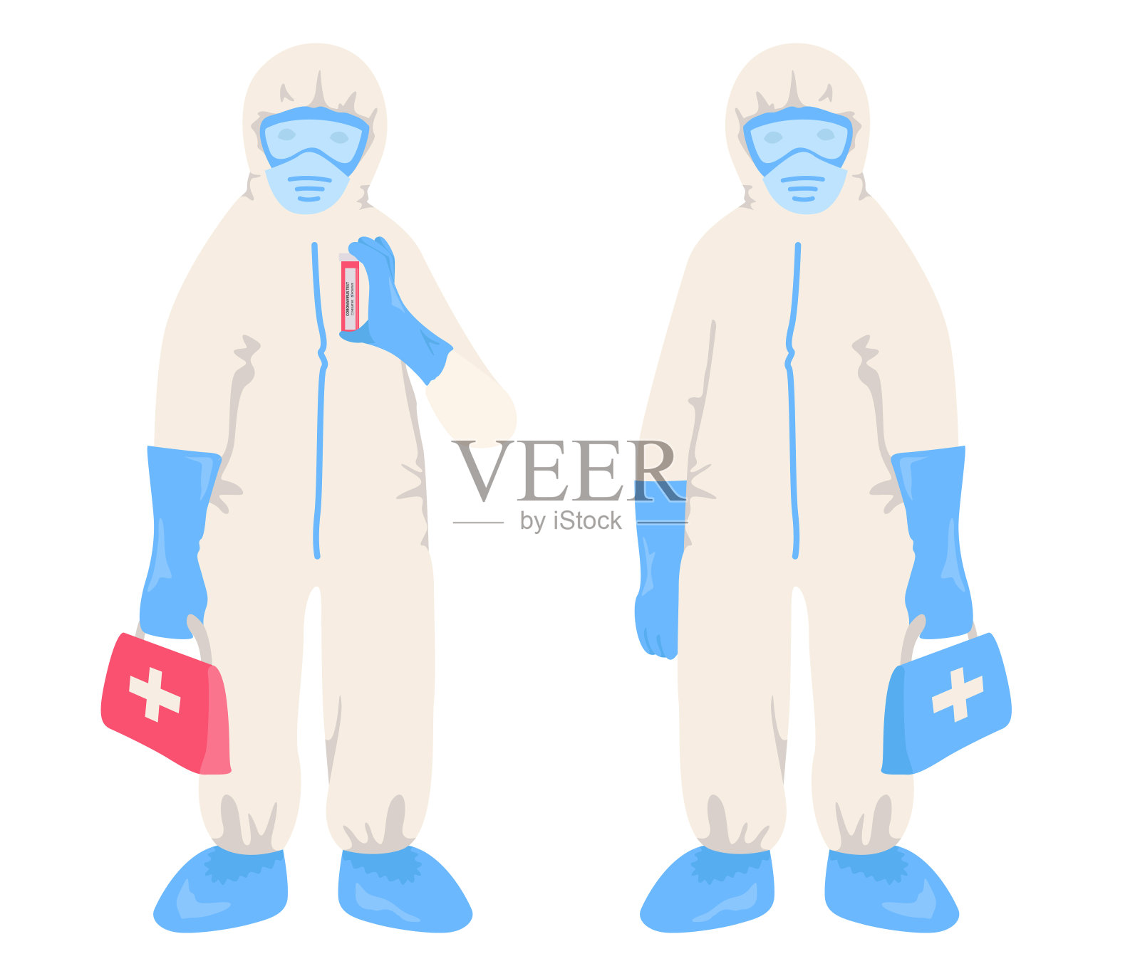 隔离、阻止冠状病毒流行的设计理念插画图片素材