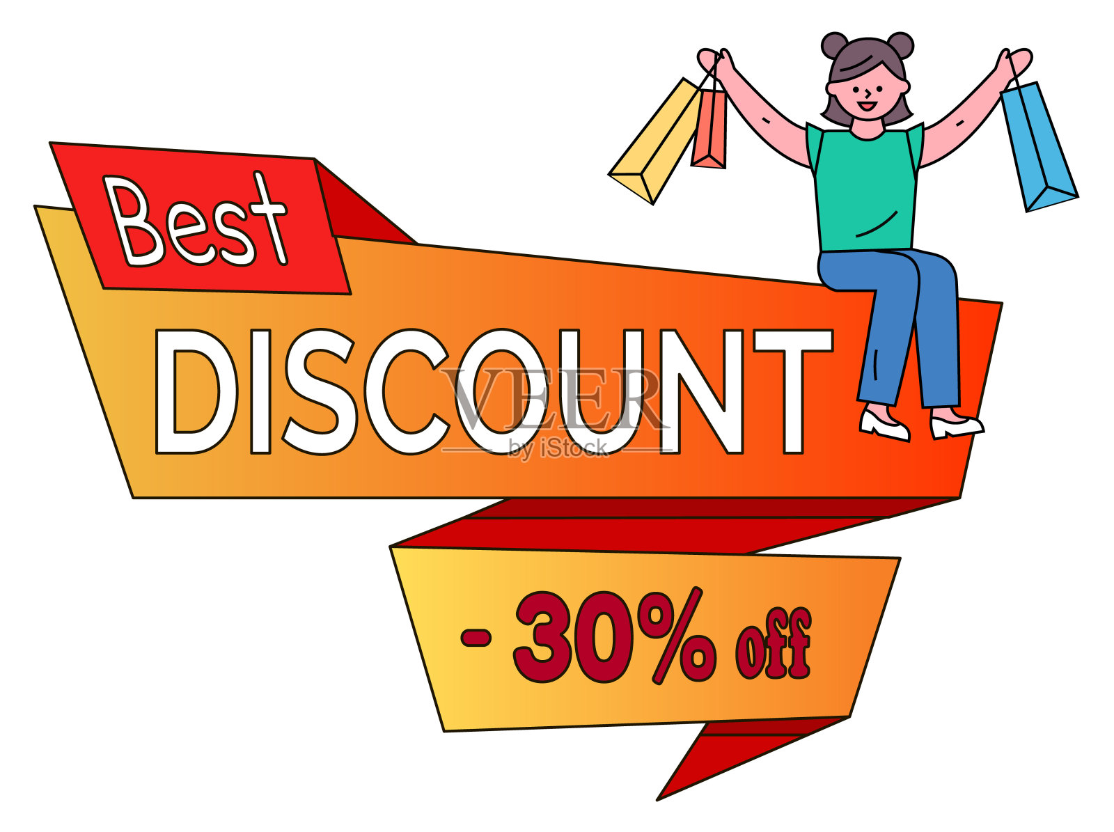 最好的折扣30 Off购物女包设计元素图片