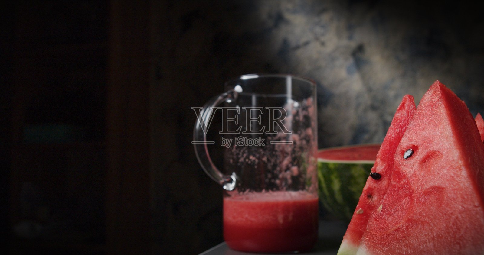 使西瓜奶昔照片摄影图片