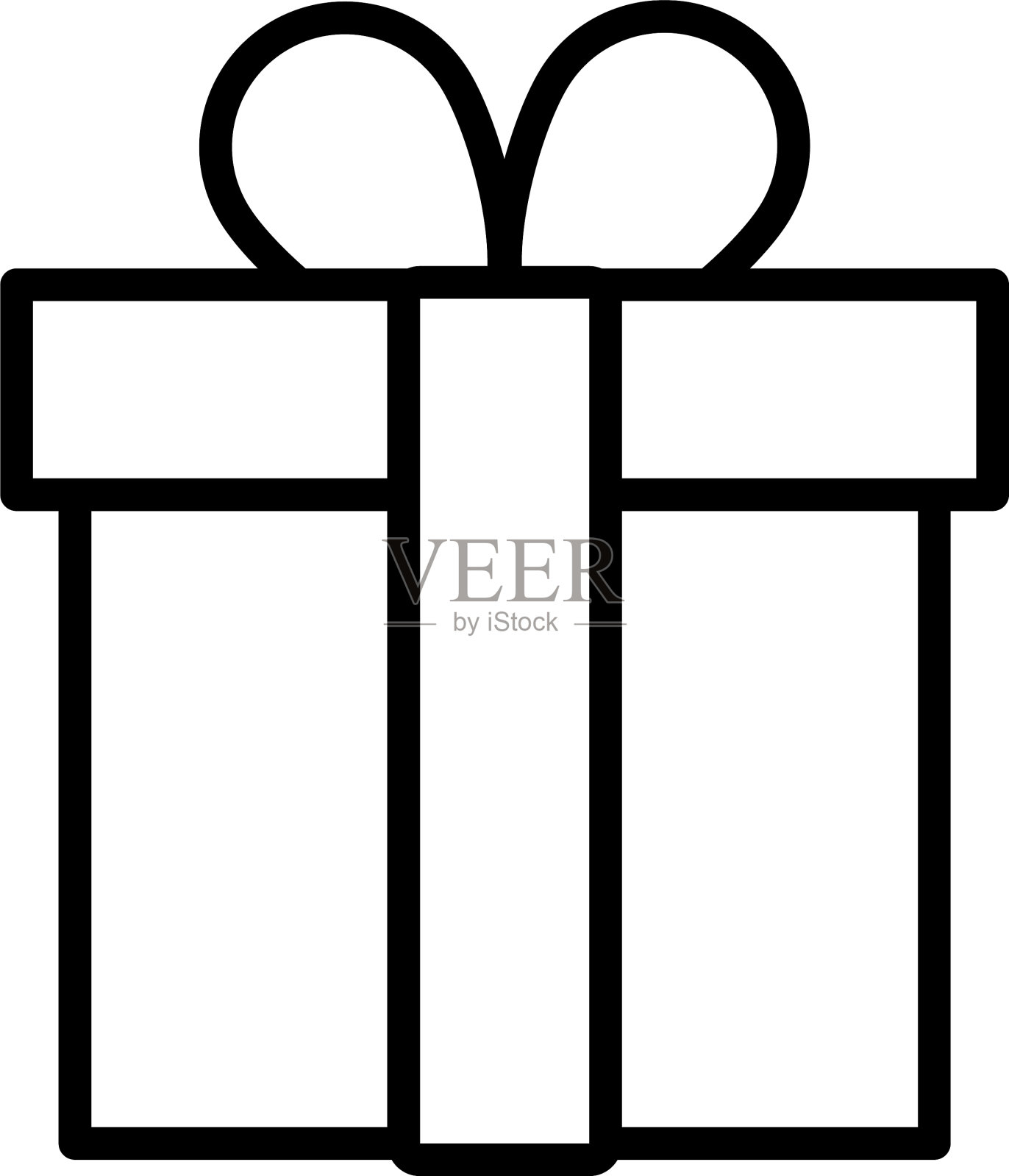 礼盒呈现线条风格图标图标素材