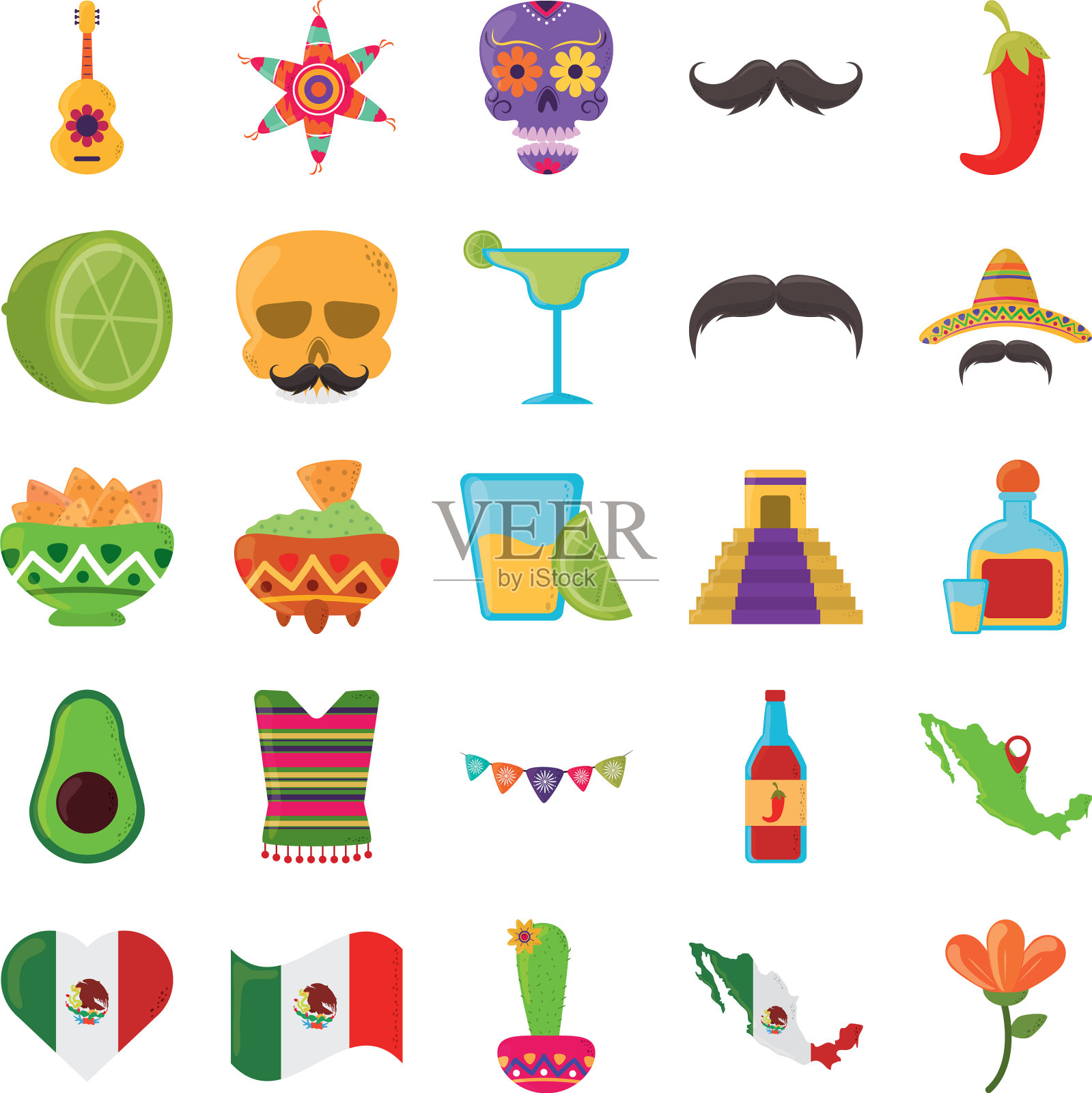 五月五日墨西哥庆祝节日派对插画图片素材