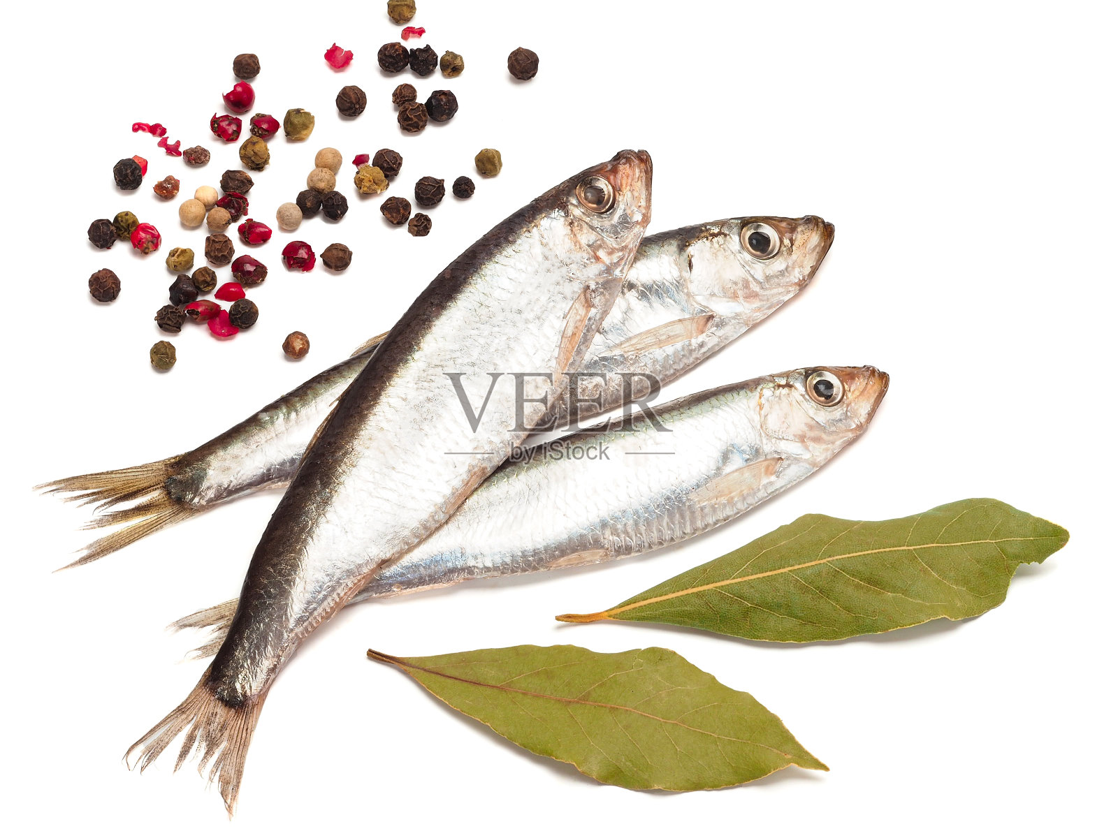 在白色背景上加辣的小虾照片摄影图片