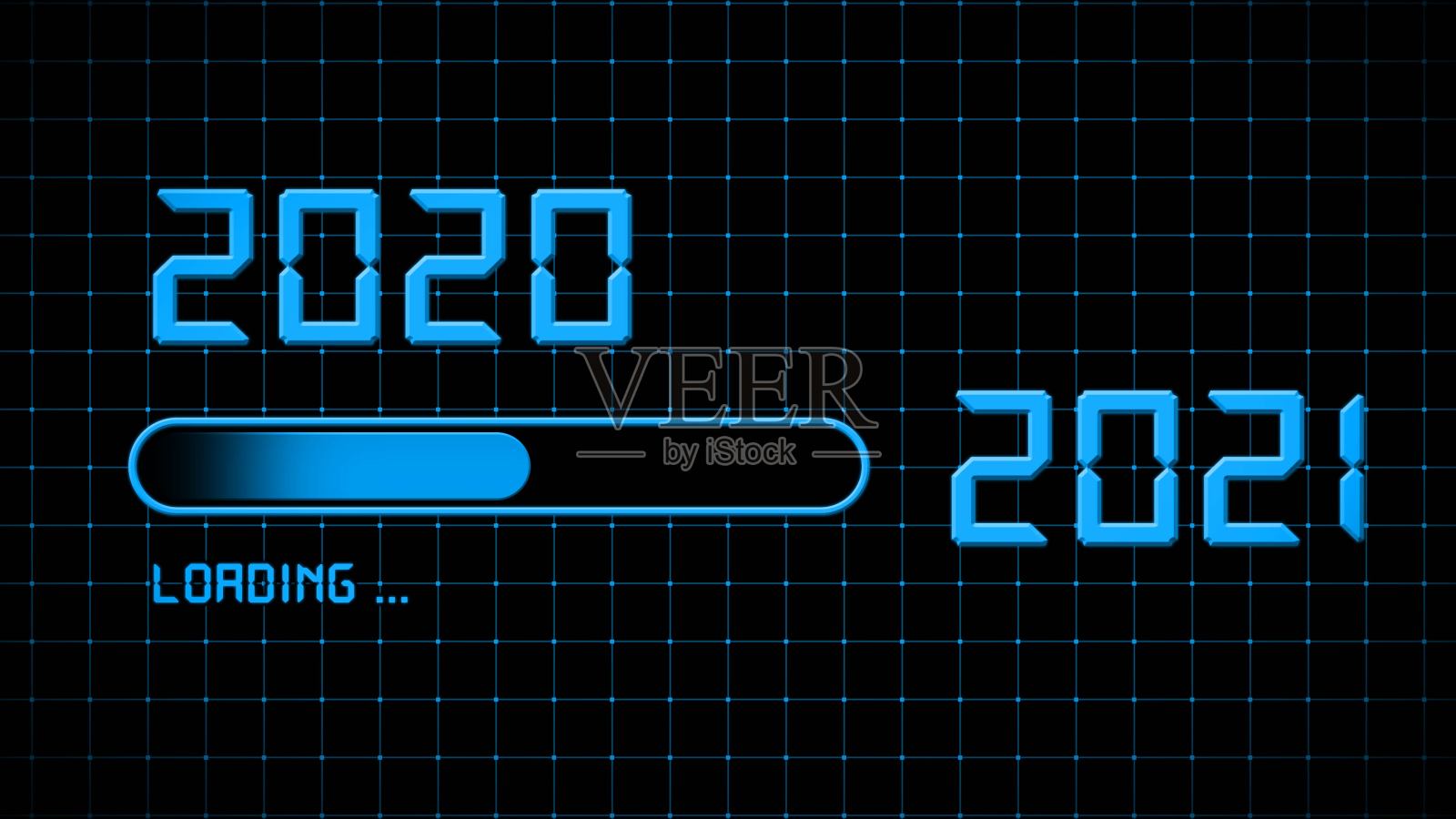 新年改变2021 -进度条显示加载新年照片摄影图片