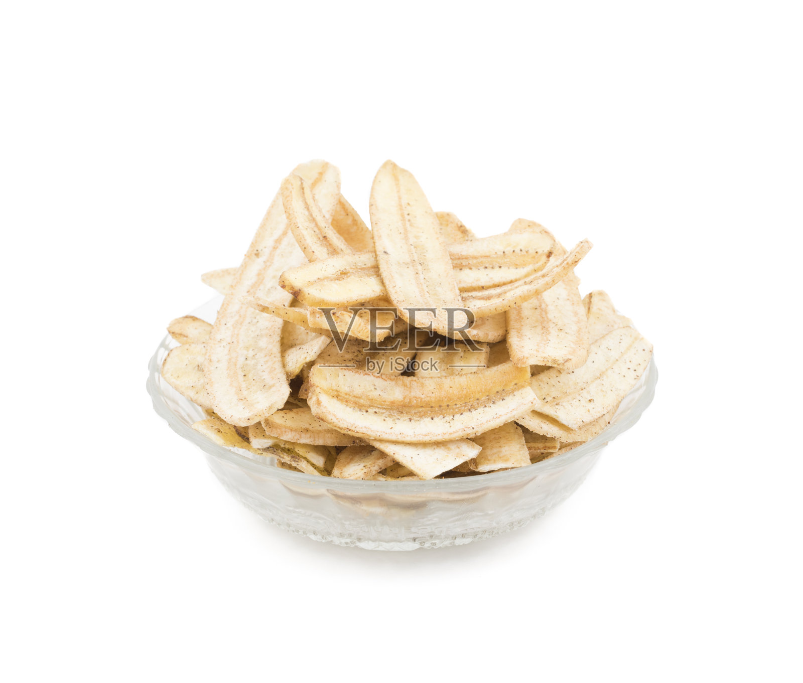 香蕉片流行的油炸茶时间小吃照片摄影图片