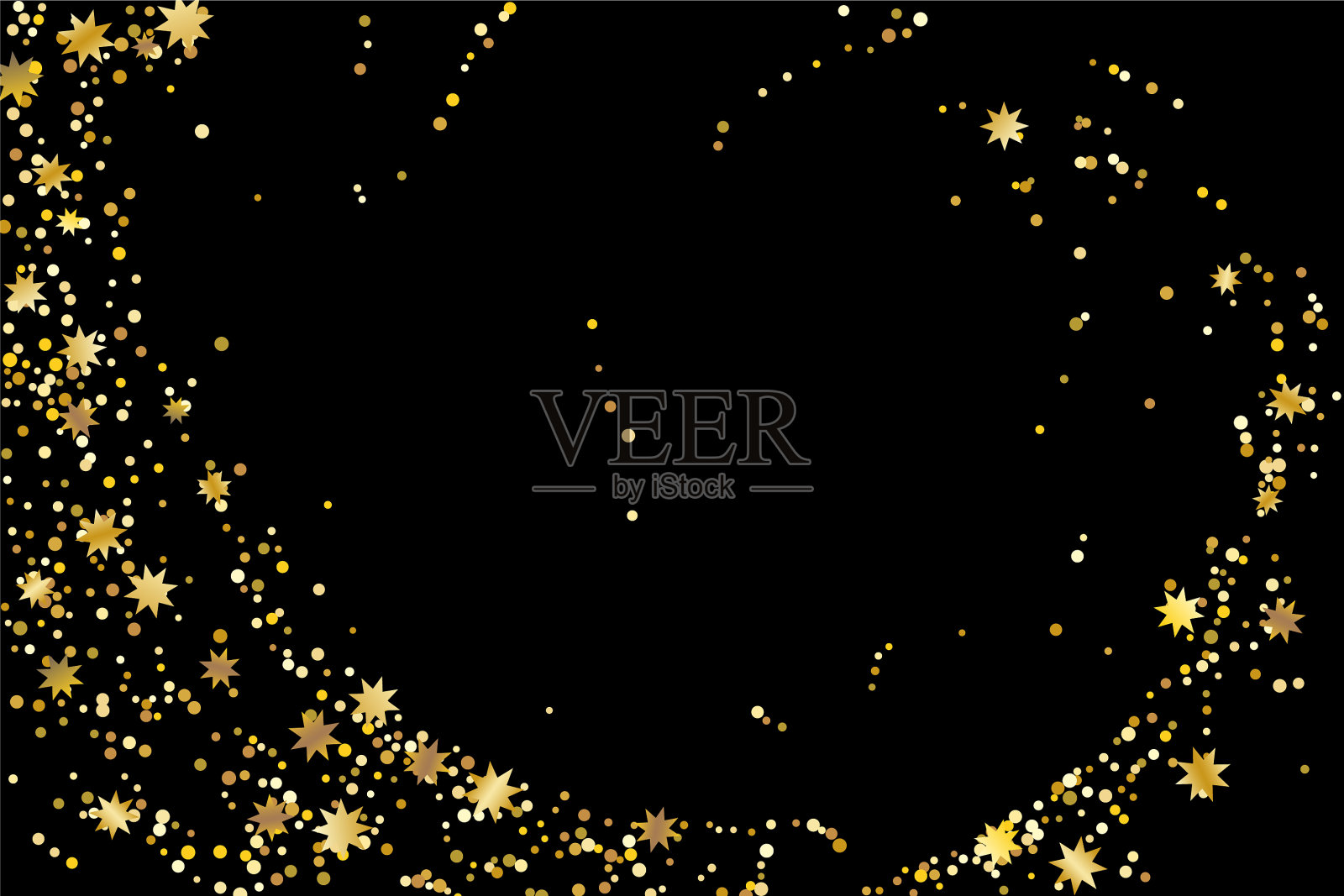 金色闪光纸屑插画图片素材