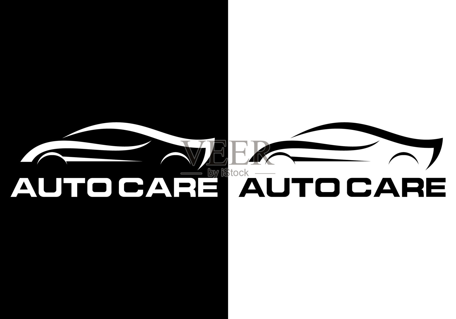 汽车标志符号抽象为汽车标志符号插画图片素材