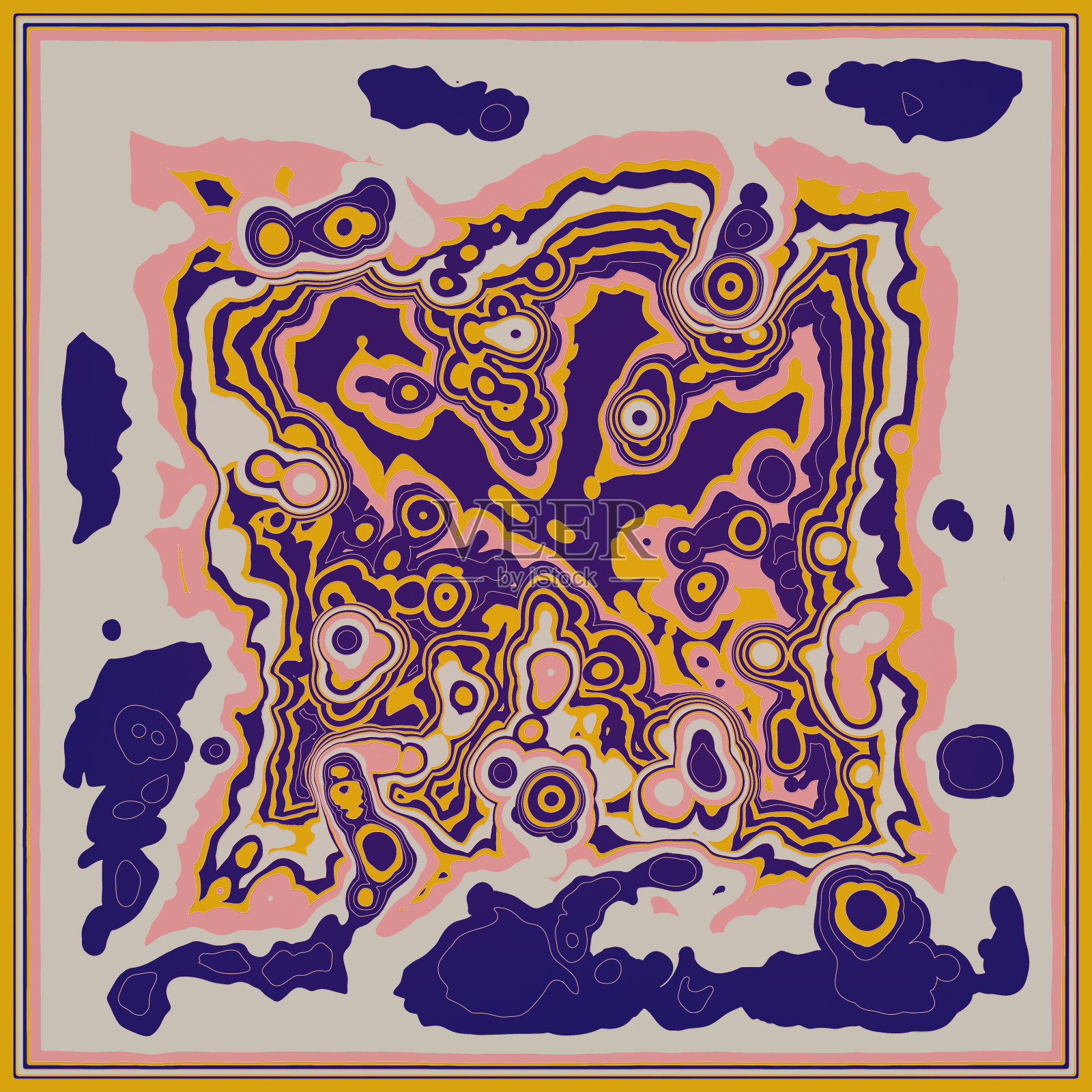 抽象彩色分形图案背景。装饰性数字艺术3d渲染插画图片素材