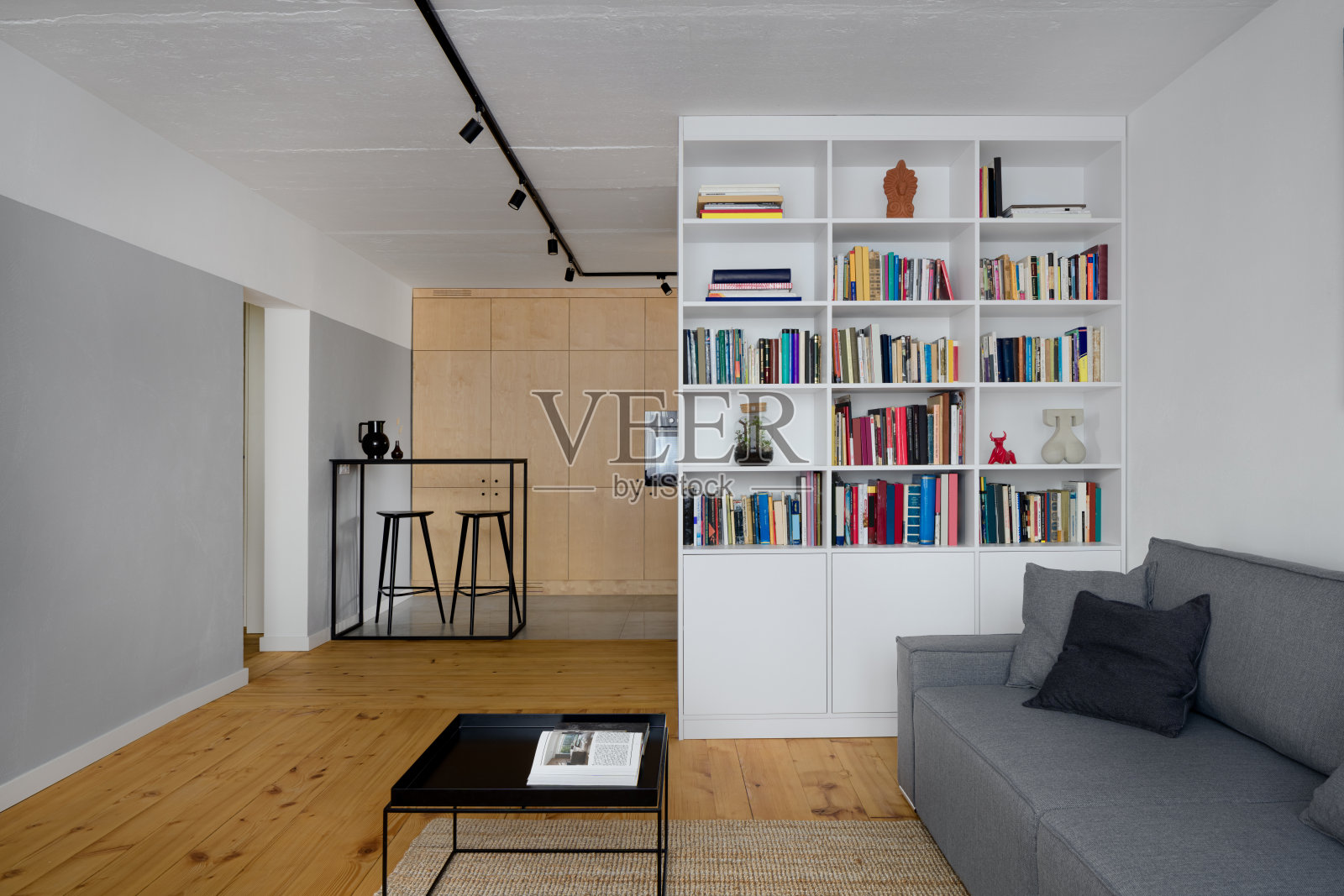 现代公寓与暴露的混凝土照片摄影图片