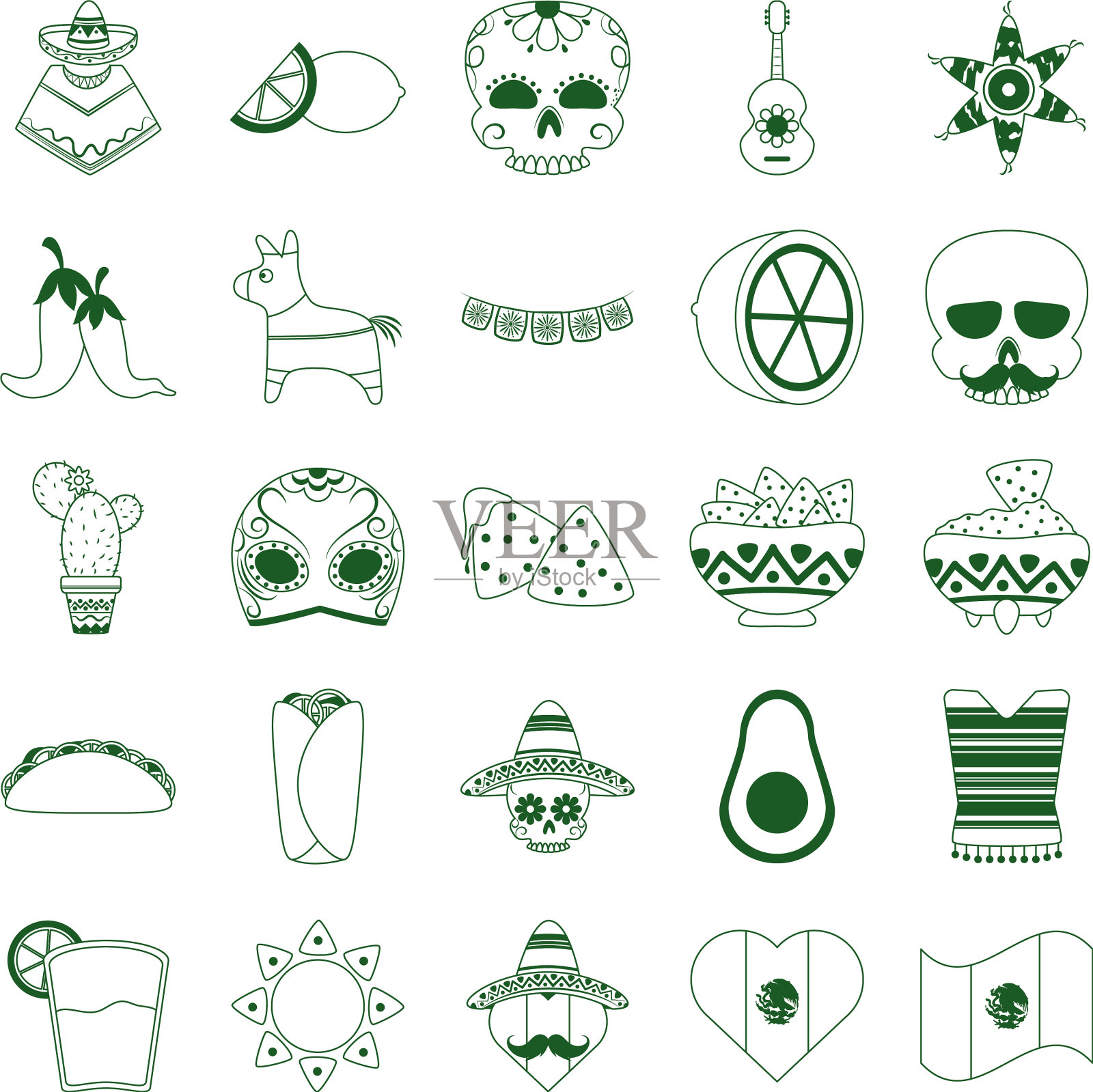 五月五日墨西哥庆祝节日派对插画图片素材