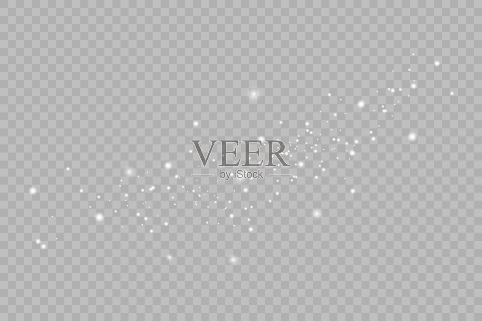 在透明的背景上独立的闪光散景。矢量插图。插画图片素材