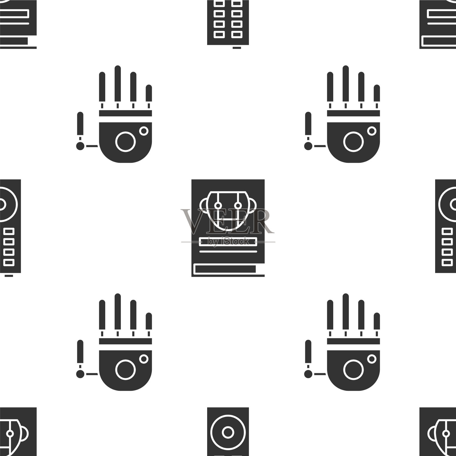 设置远程控制用户手动和机械图标素材