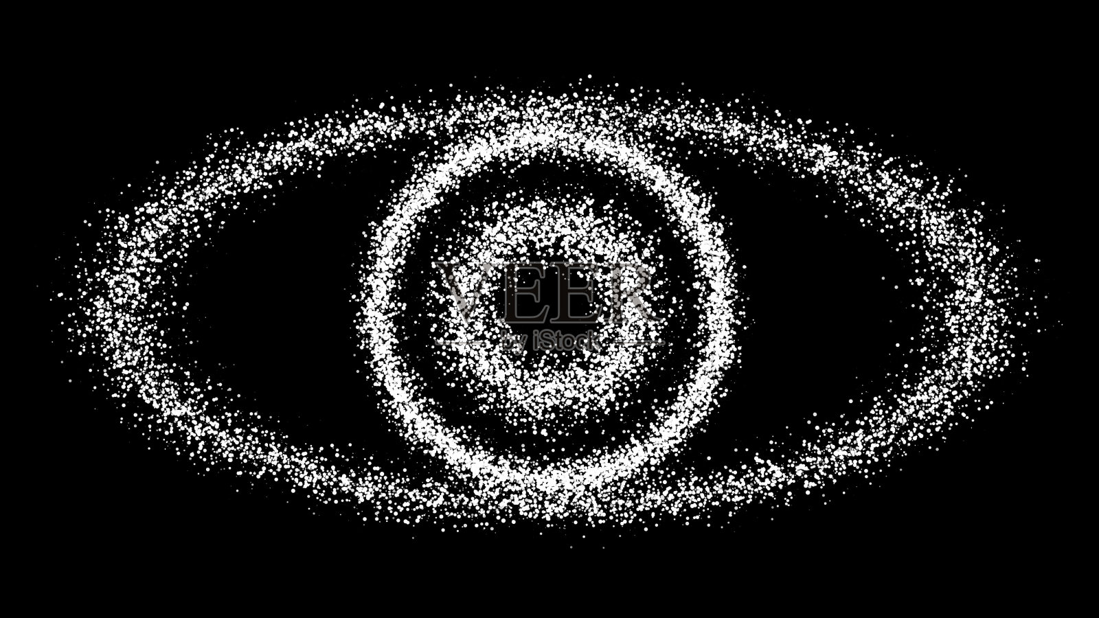 由粒子云形成的眼睛。照片摄影图片