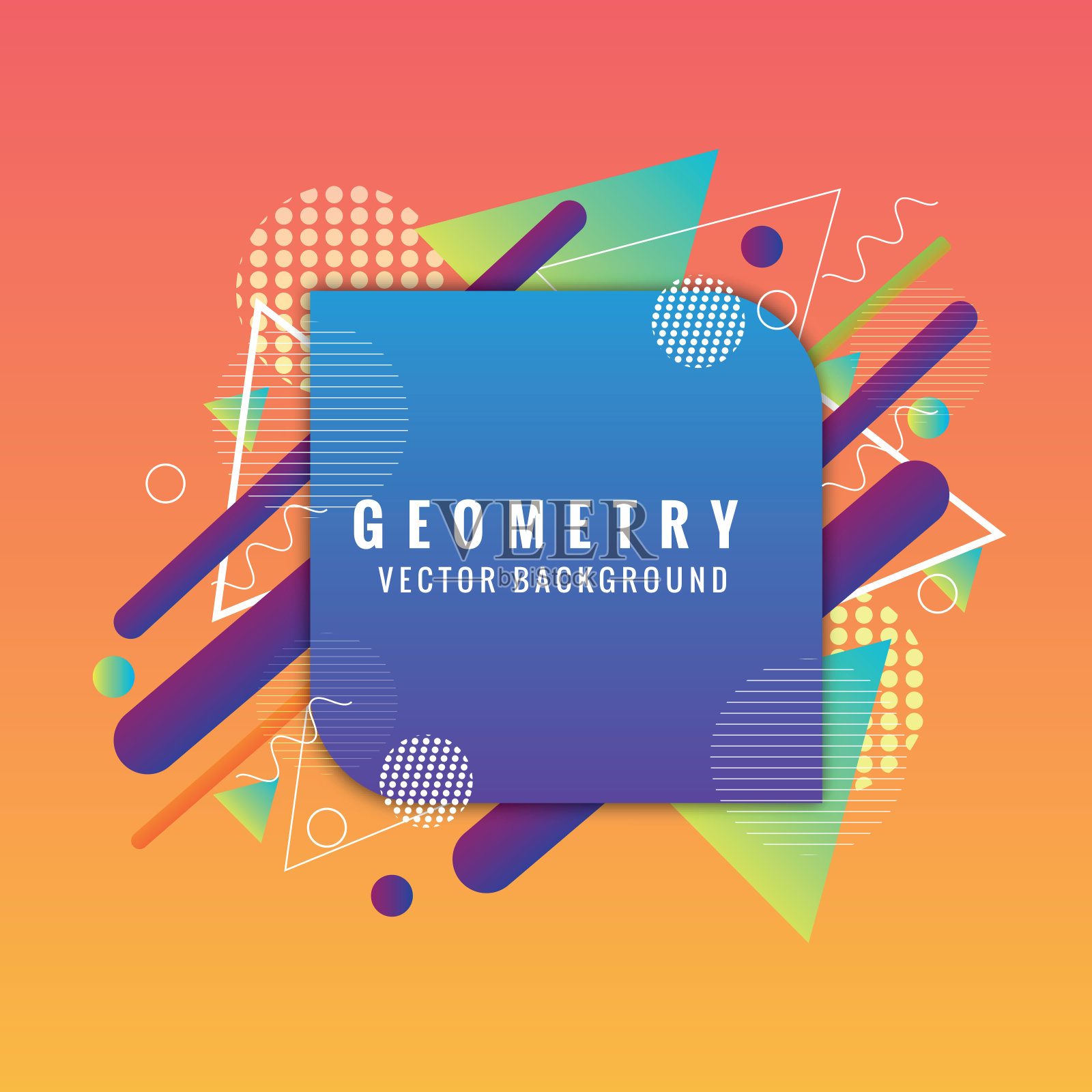 抽象彩色圆几何图案设计及背景。用于现代设计，封面，海报，模板，装饰，宣传册插画图片素材