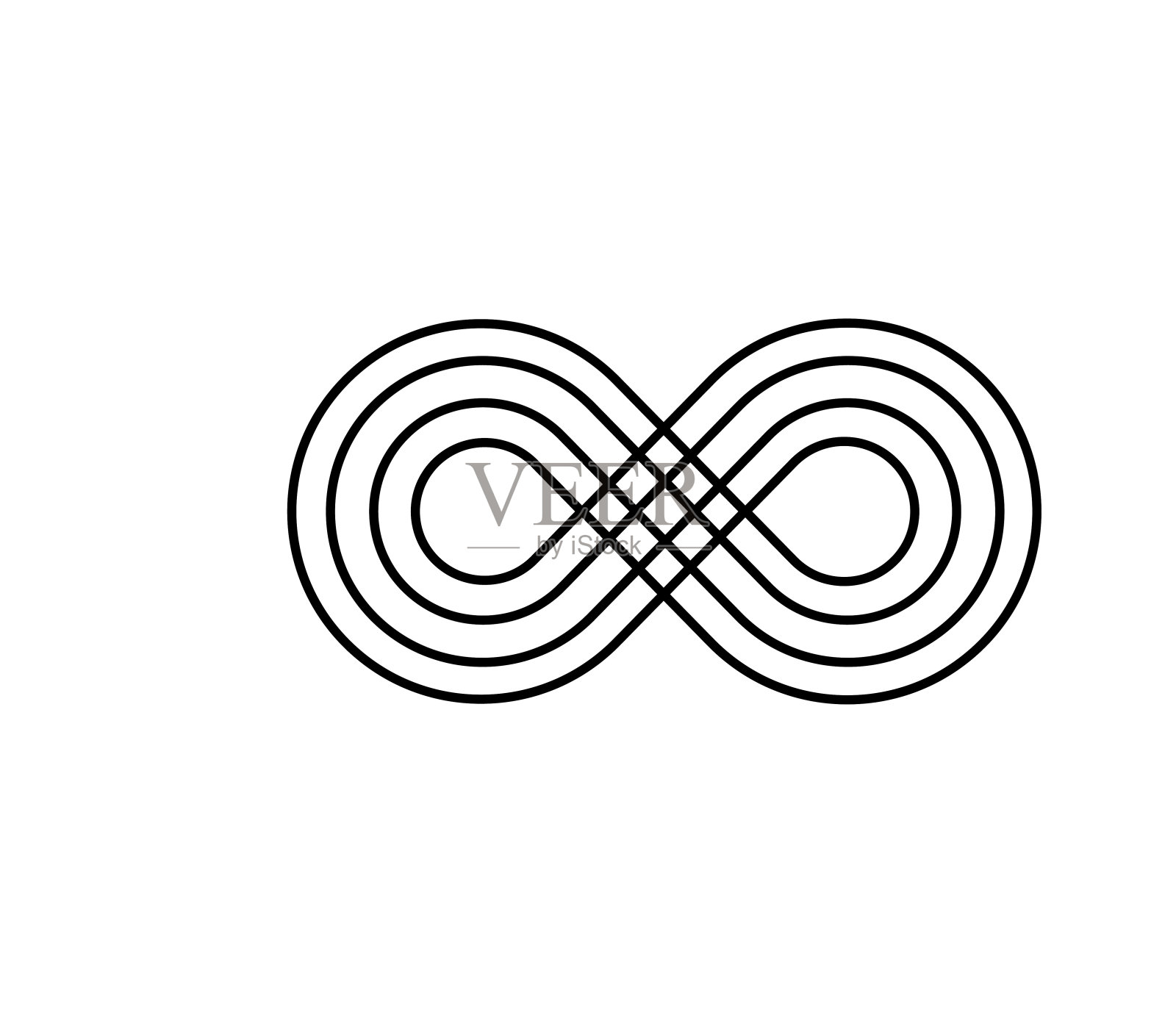 ∞符号图标。无限无限，无穷无尽，标志。矢量插图。插画图片素材