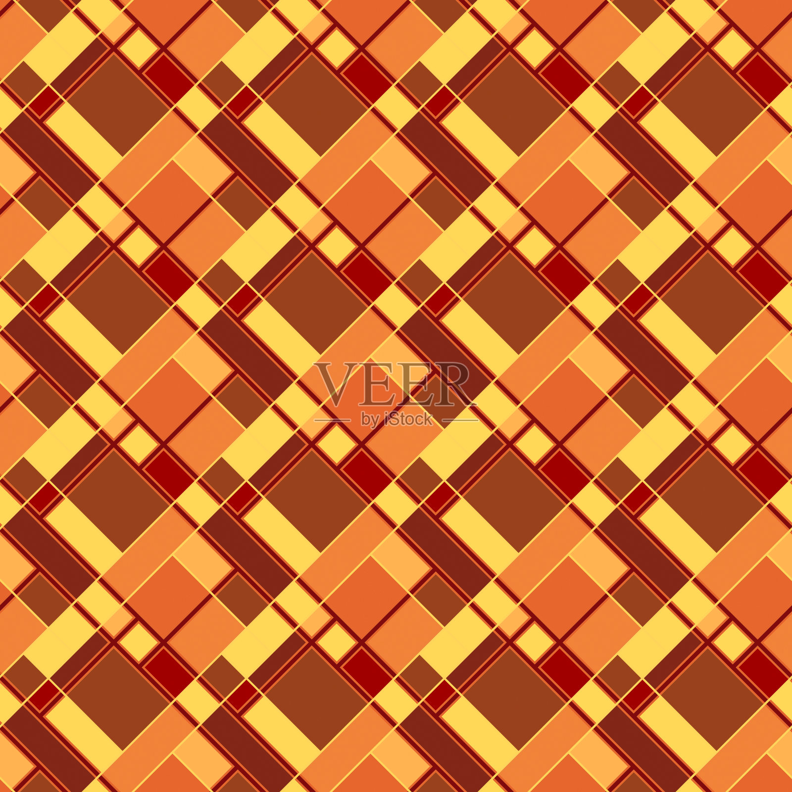 莫赛克3-5格无缝图案。插画图片素材