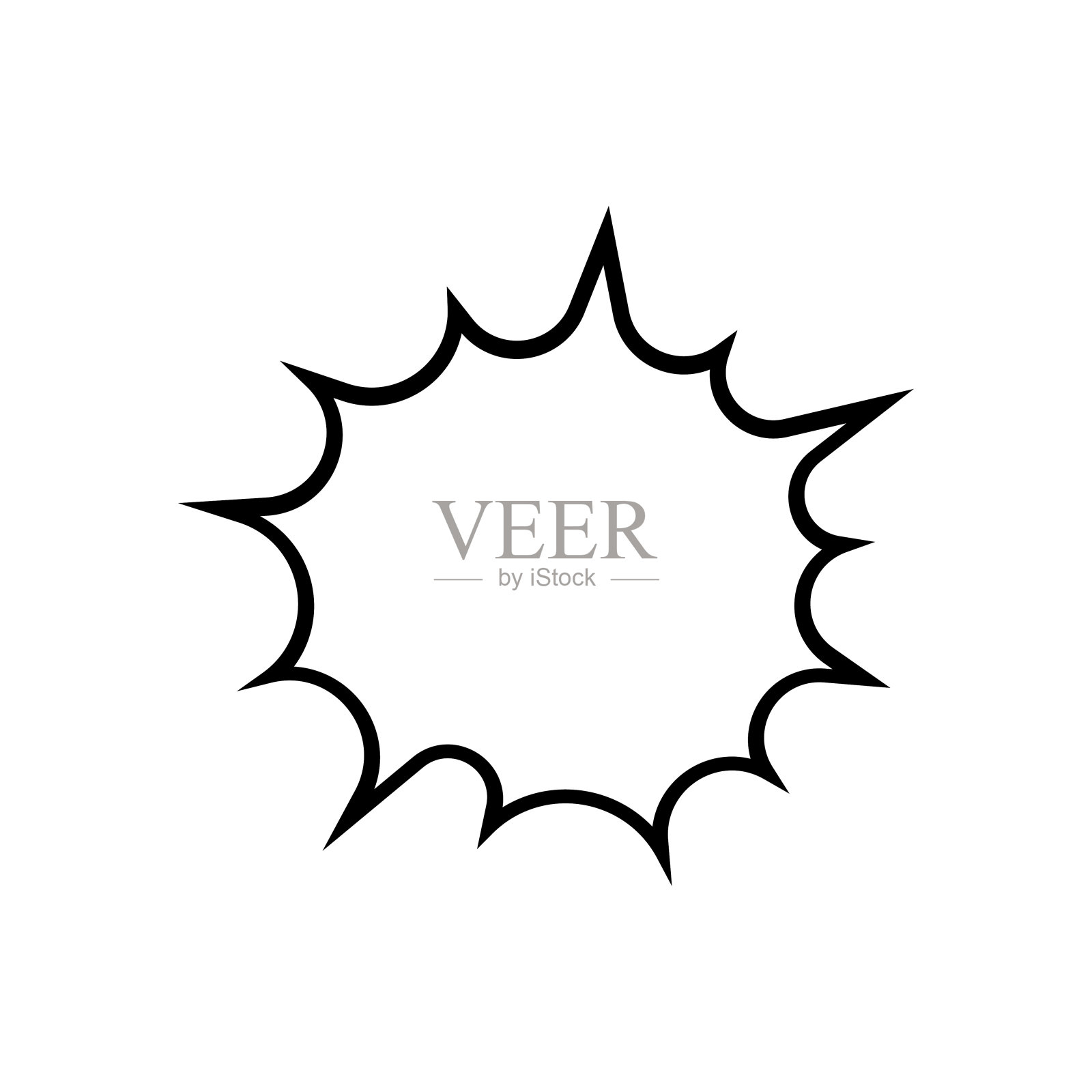 演讲泡沫。复古空洞的漫画泡泡。贴纸。矢量插图。插画图片素材