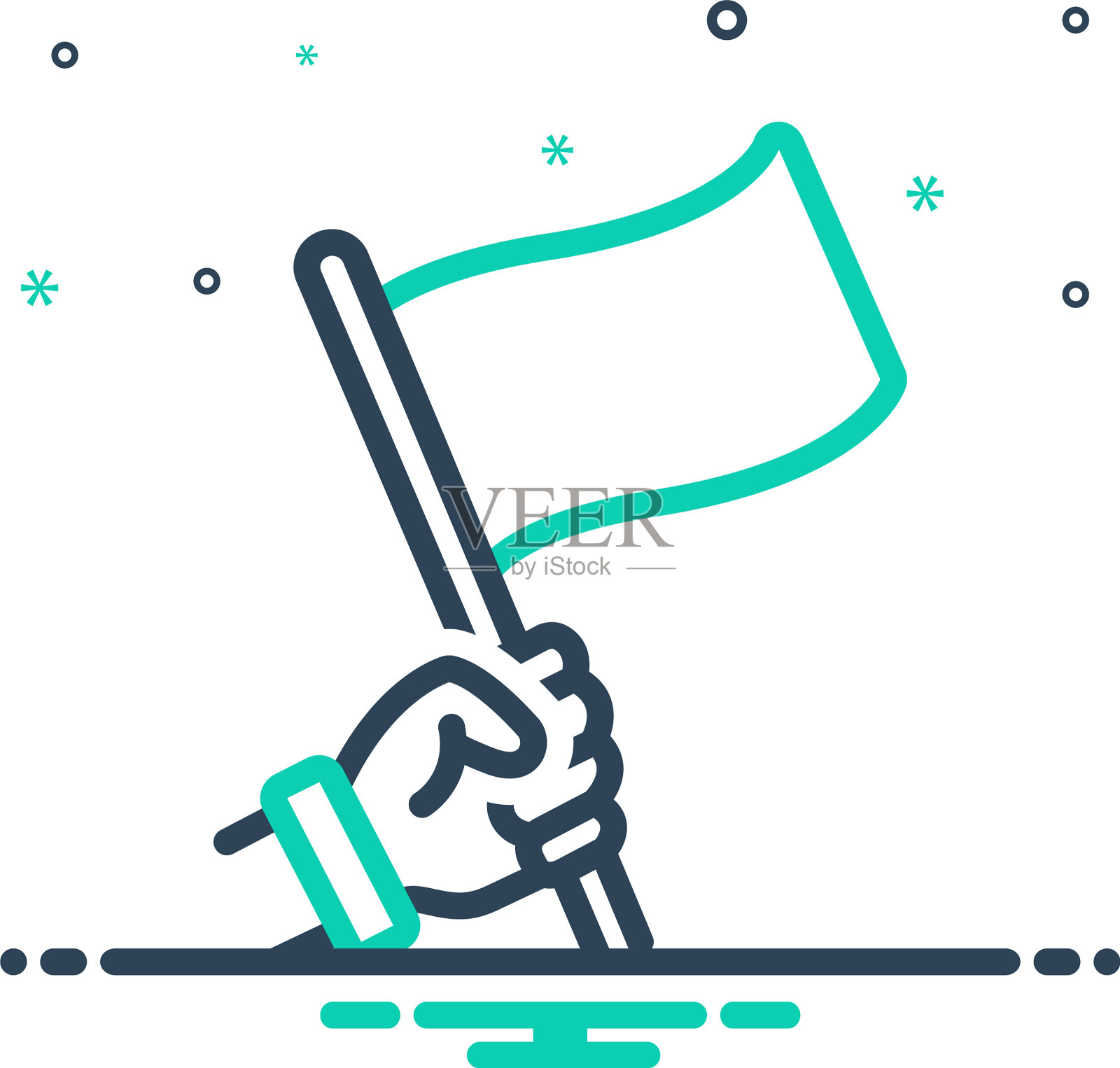 反对插画图片素材