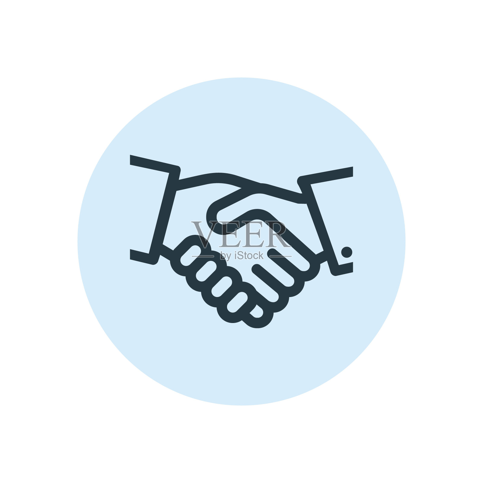 合作伙伴交易概念的业务握手插画图片素材