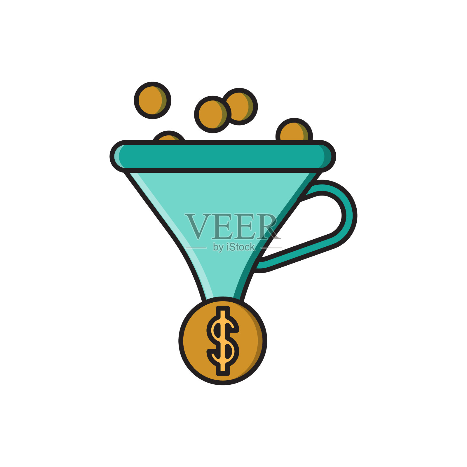 漏斗插画图片素材