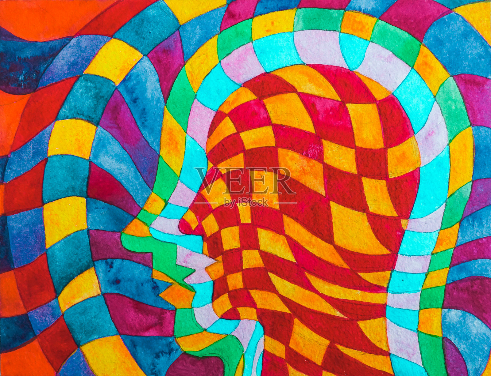 精神上的启迪。的灵魂。一个人的精神身体。插画图片素材