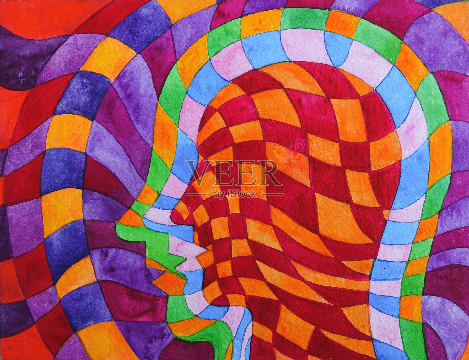 精神上的启迪。的灵魂。一个人的精神身体。插画图片素材