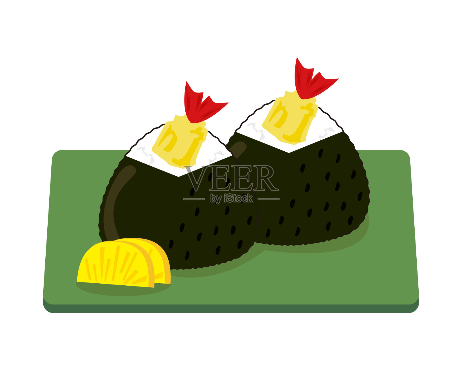 矢量插图的一个米球在一个三角形设计元素图片