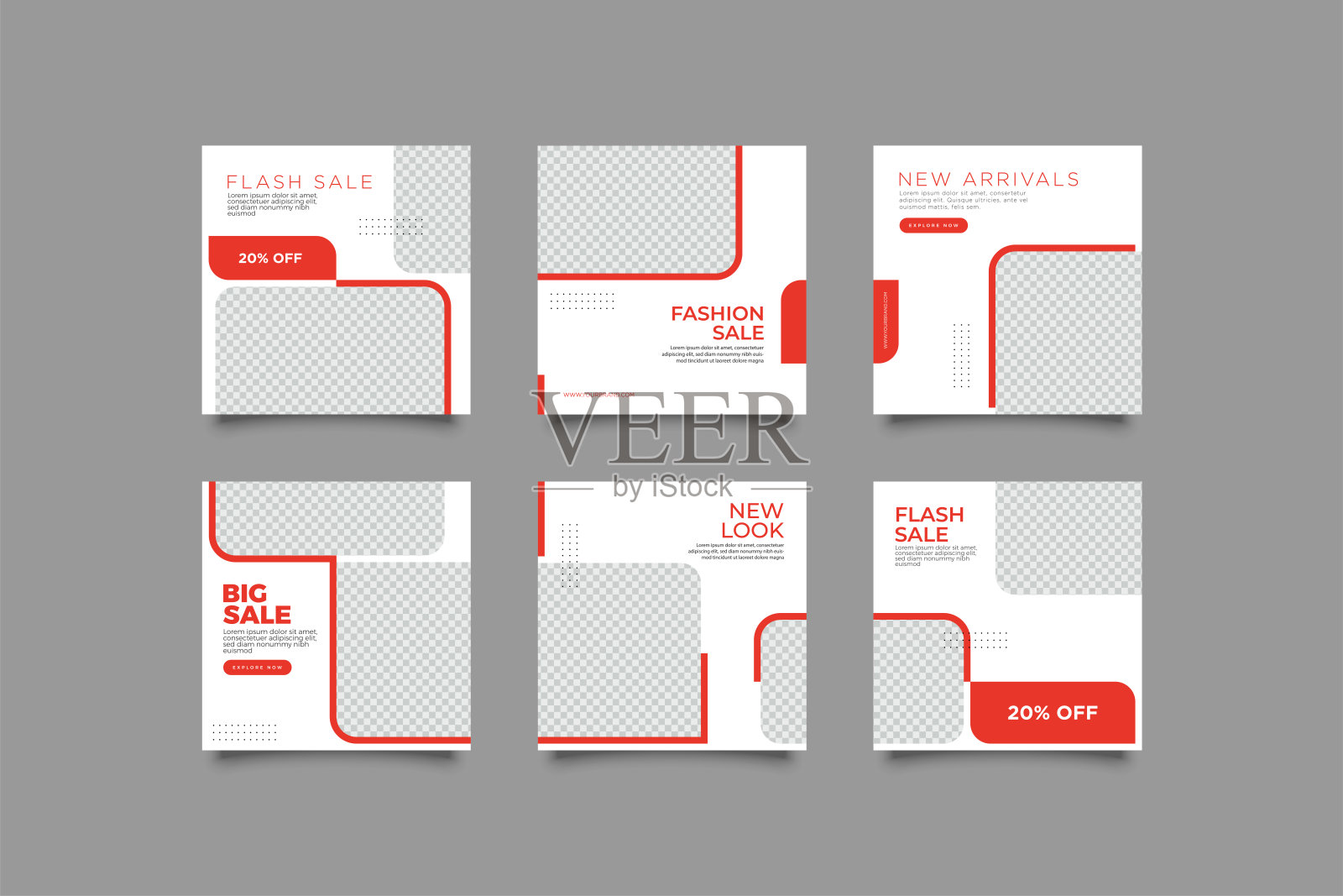 可编辑的简单的企业帖子模板设计模板素材