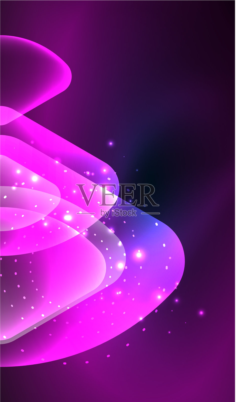 发光的霓虹灯闪亮透明抽象几何插画图片素材