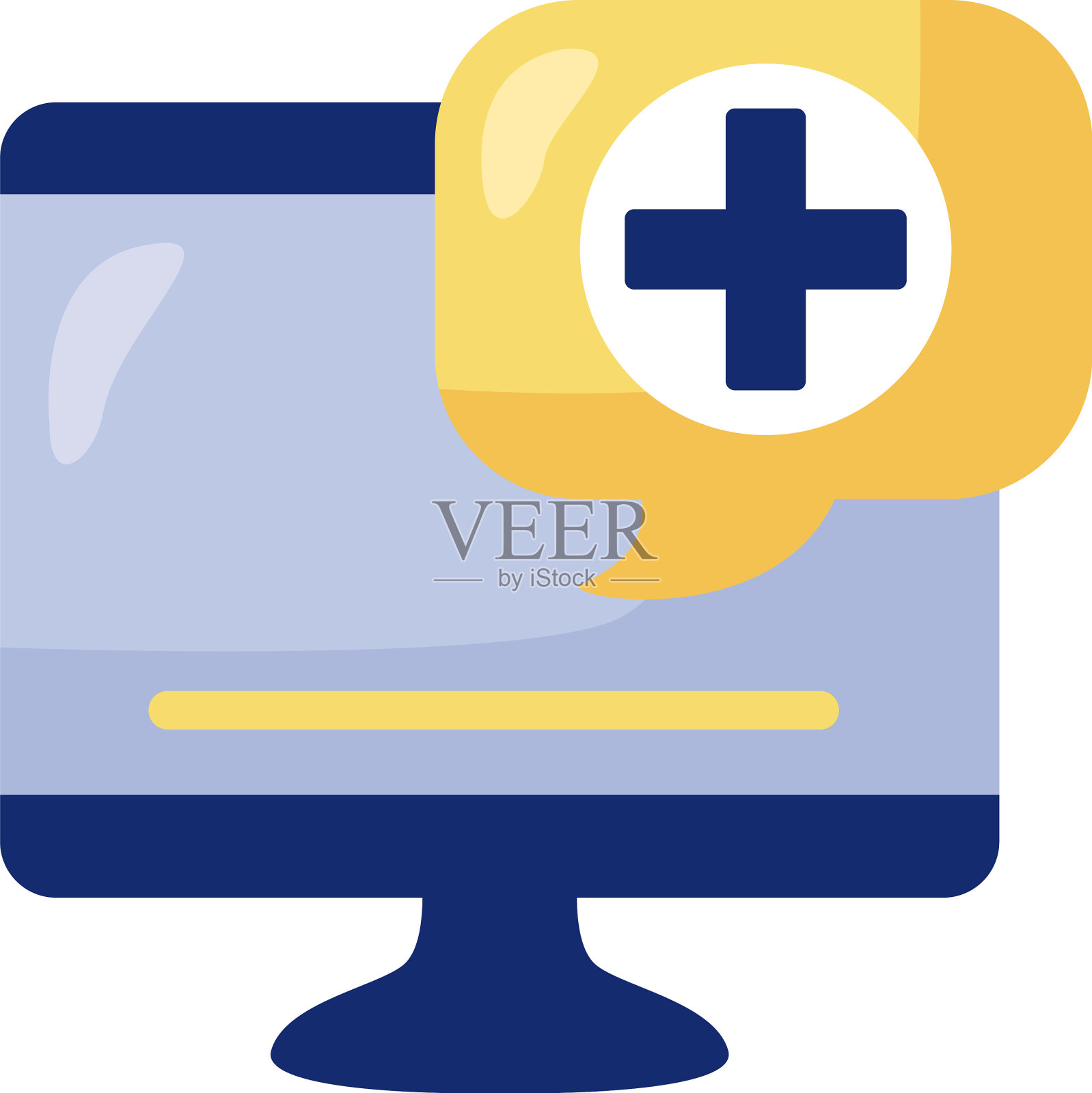 桌面用交叉在语音泡健康在线设计元素图片